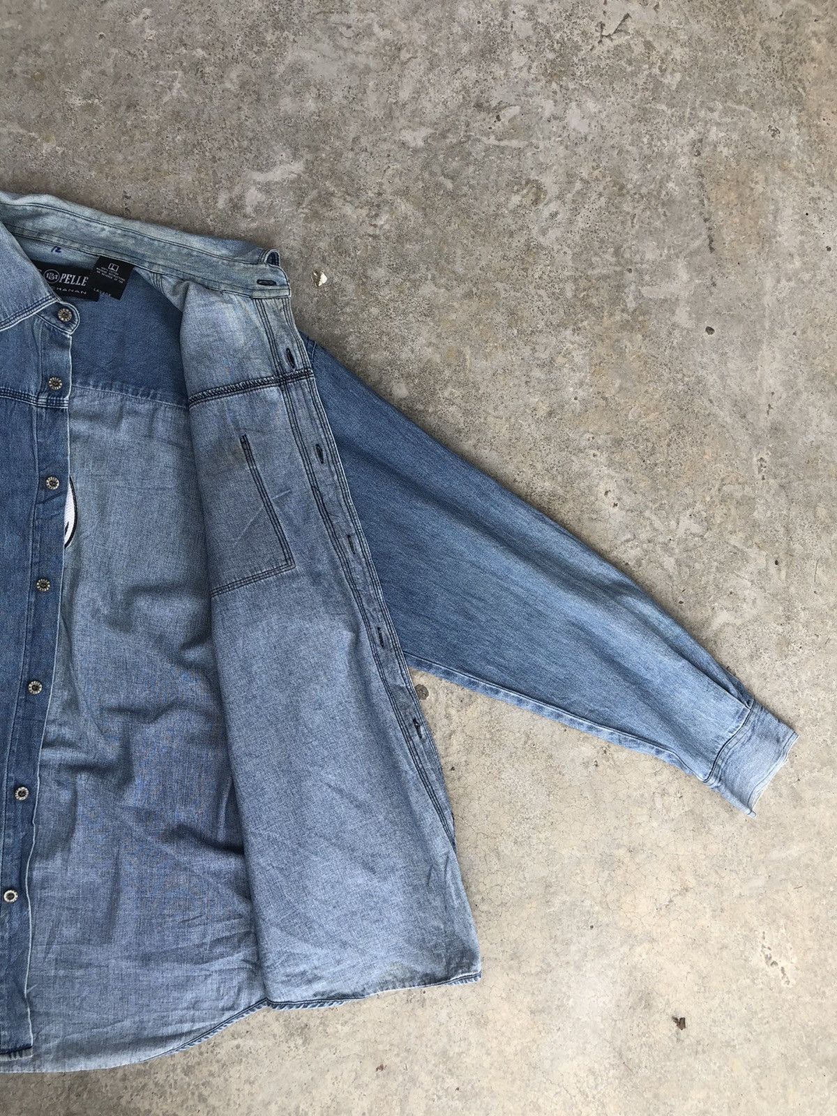 Marc Buchanan Pelle Pelle Marc Buchanan Embroidered Distressed Denim Size US L / EU 52-54 / 3 - 8 Thumbnail