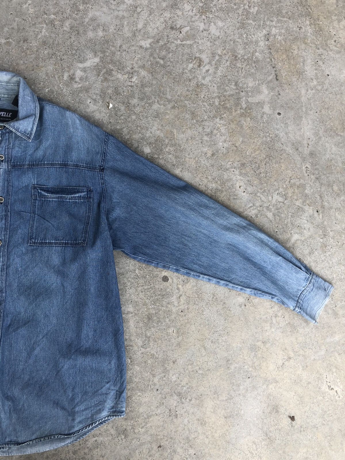 Marc Buchanan Pelle Pelle Marc Buchanan Embroidered Distressed Denim Size US L / EU 52-54 / 3 - 6 Thumbnail