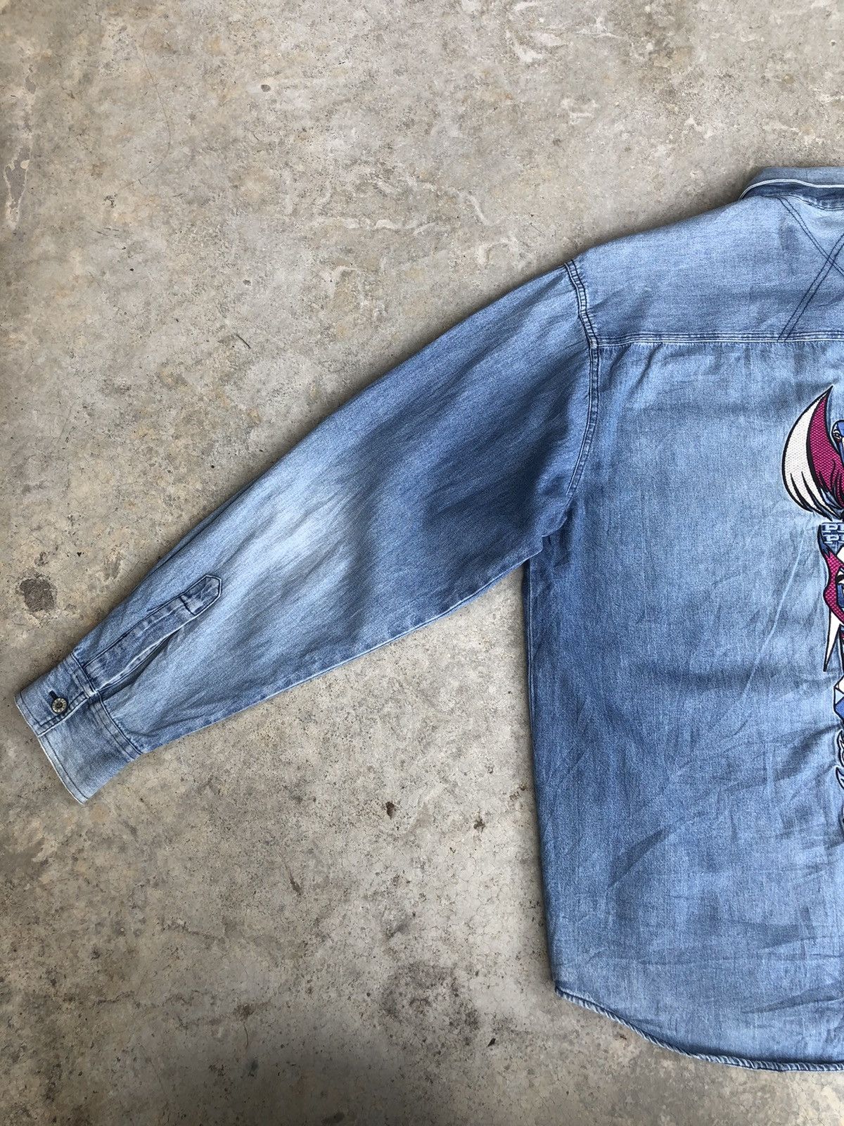 Marc Buchanan Pelle Pelle Marc Buchanan Embroidered Distressed Denim Size US L / EU 52-54 / 3 - 9 Thumbnail