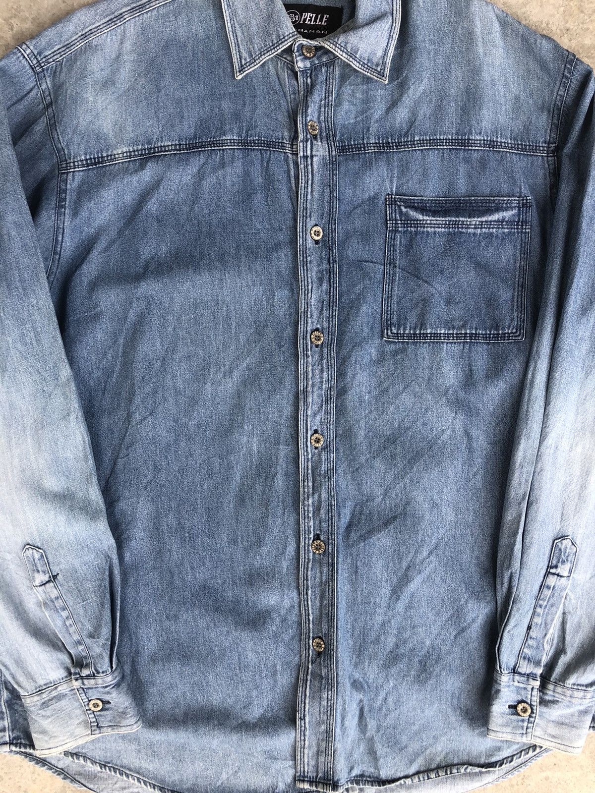 Marc Buchanan Pelle Pelle Marc Buchanan Embroidered Distressed Denim Size US L / EU 52-54 / 3 - 4 Thumbnail