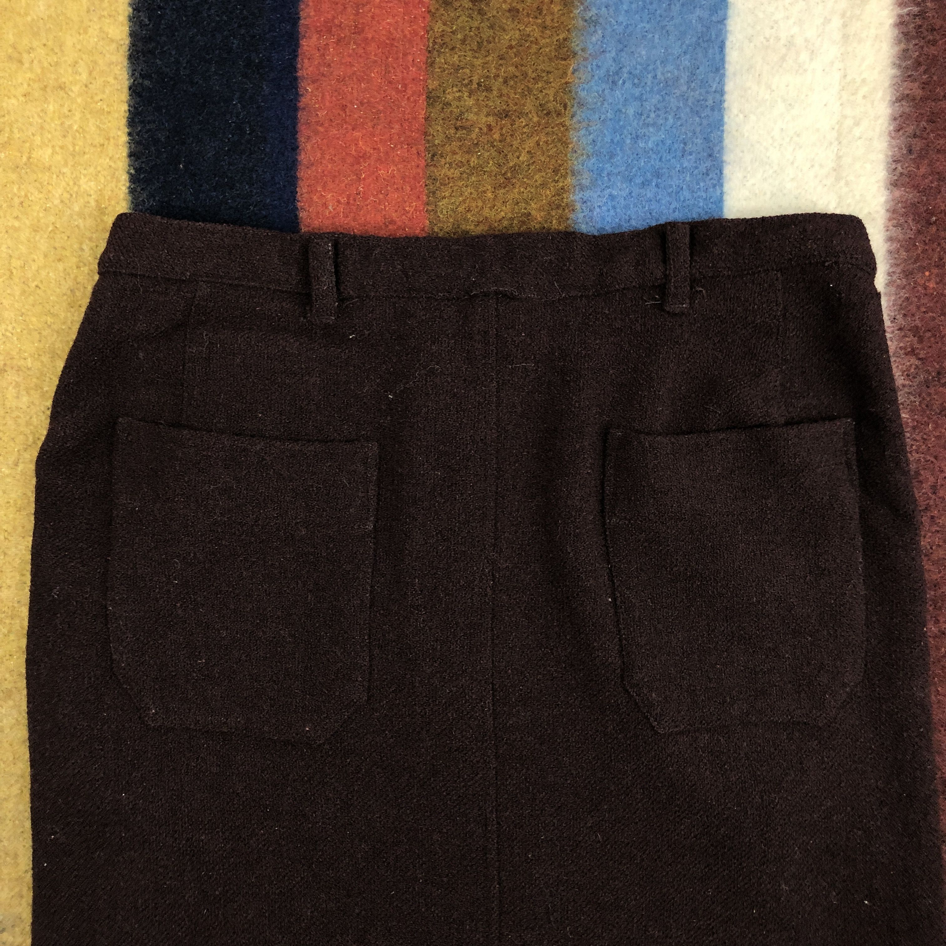 Y's YS MADE IN JAPAN Wool Skirt Mini Skirt #0454/S Size 34" / US 12 / IT 48 - 2 Thumbnail