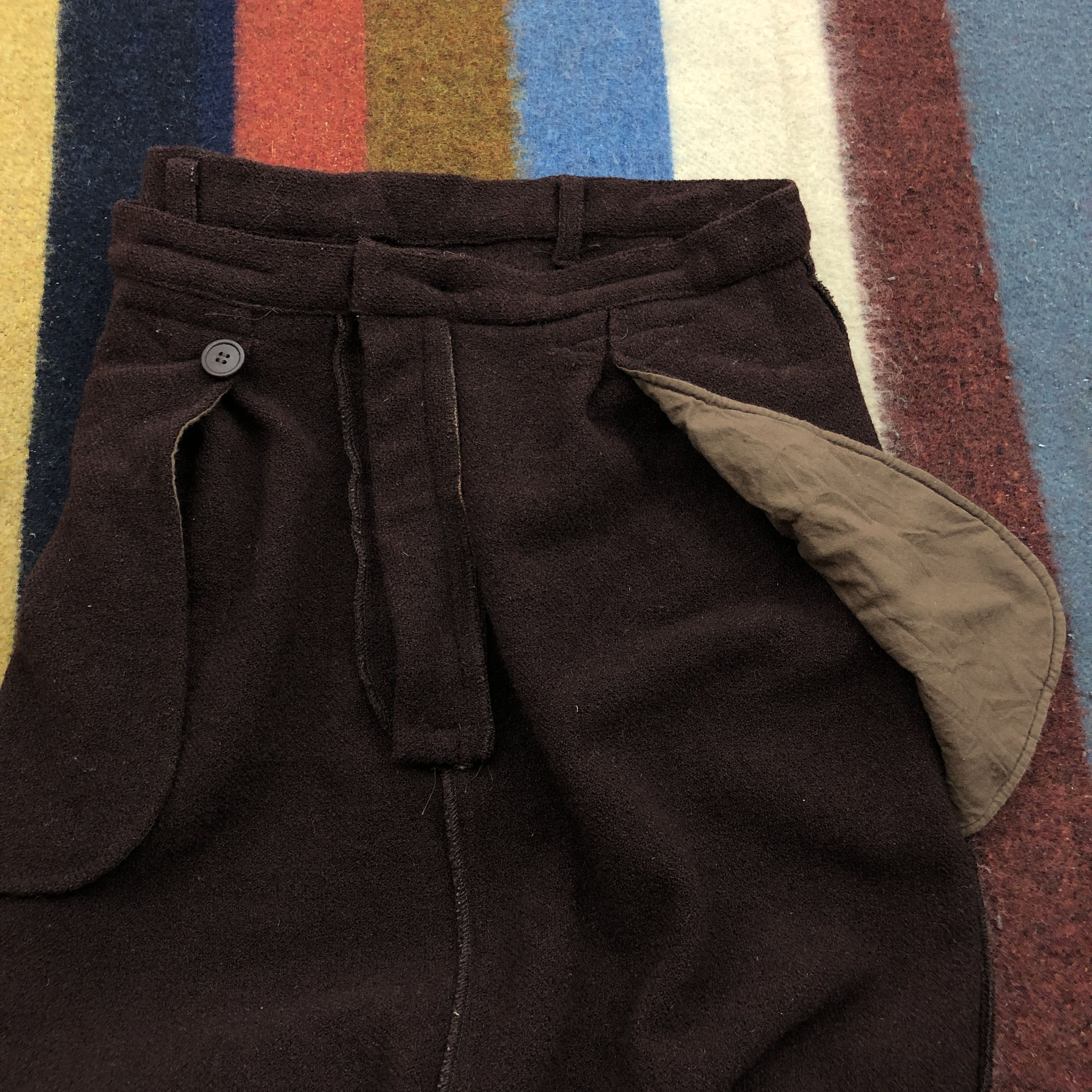 Y's YS MADE IN JAPAN Wool Skirt Mini Skirt #0454/S Size 34" / US 12 / IT 48 - 6 Thumbnail