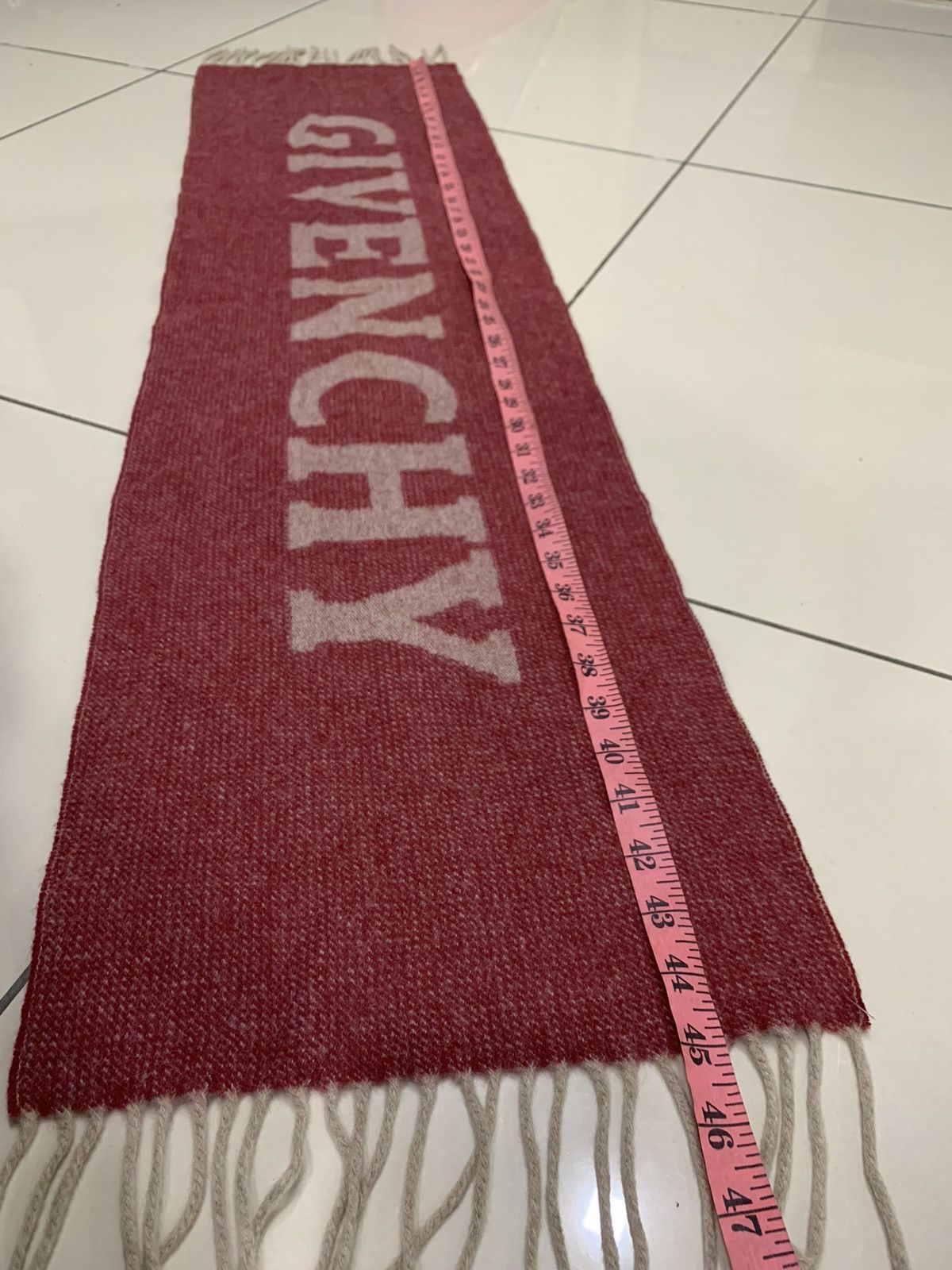 Givenchy GIVENCHY SPELL OUT WOOL CASHMERE SCARF MUFFLER Size ONE SIZE - 2 Thumbnail