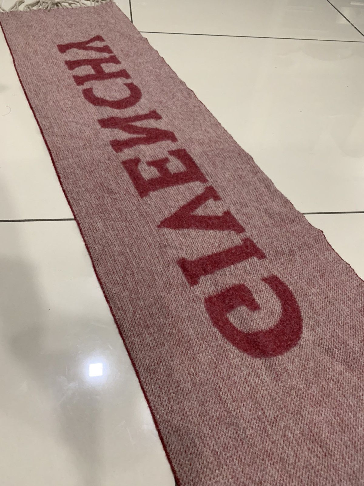 Givenchy GIVENCHY SPELL OUT WOOL CASHMERE SCARF MUFFLER Size ONE SIZE - 6 Thumbnail