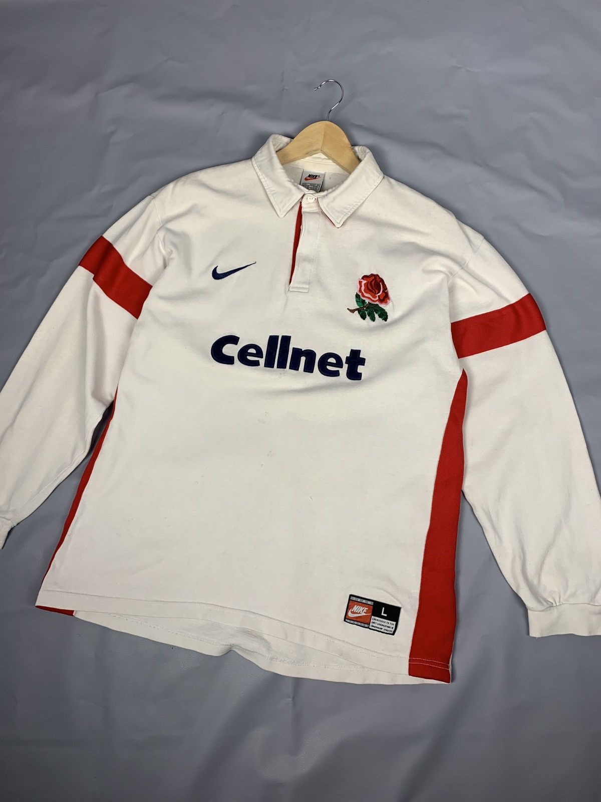 Nike Nike Cellnet Englang 1997-1999 Longsleeve Rugby | Grailed