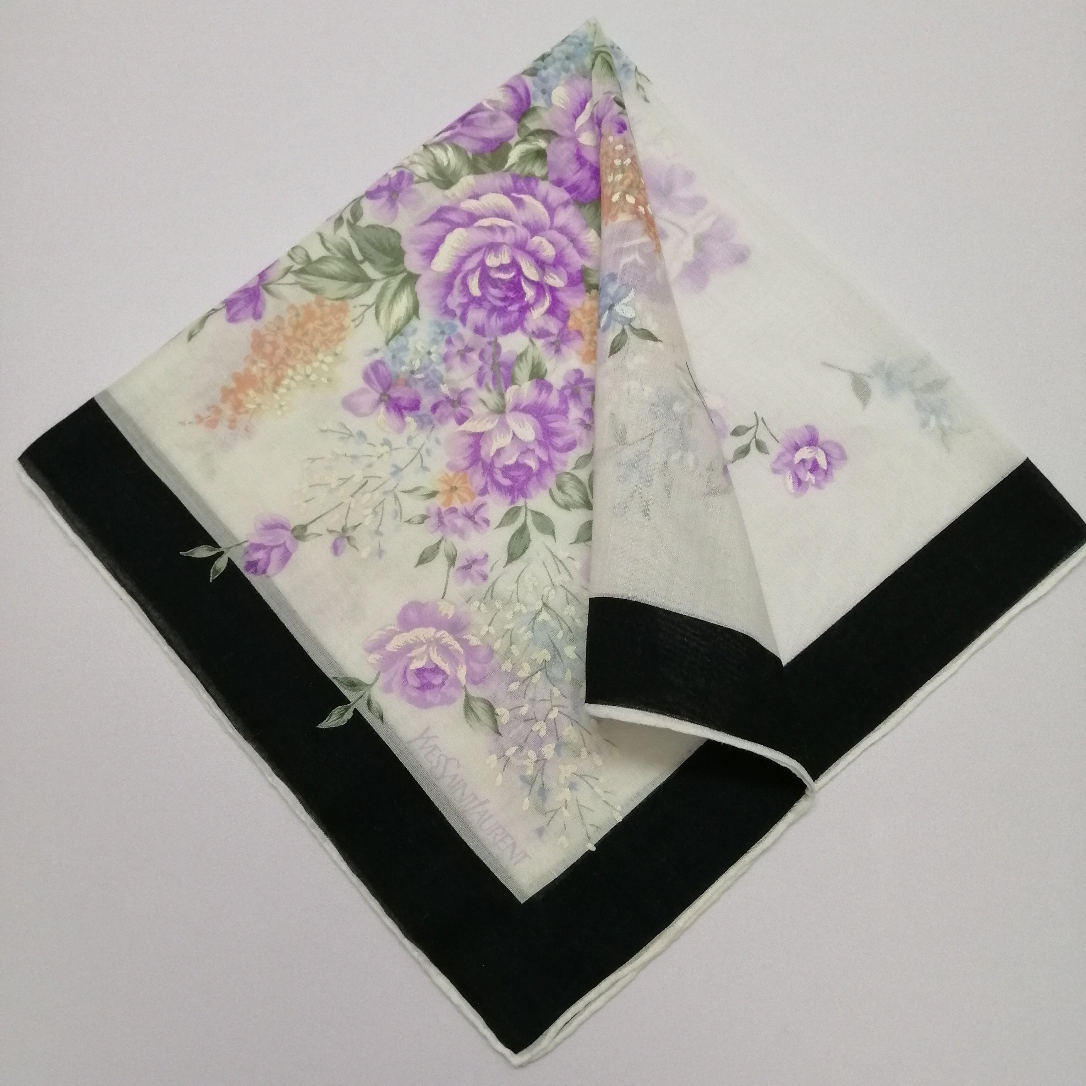 Vintage × Yves Saint Laurent Yves Saint Laurent Handkerchief/Neckerchief/Bandana-KD1238 Size ONE SIZE - 1 Thumbnail