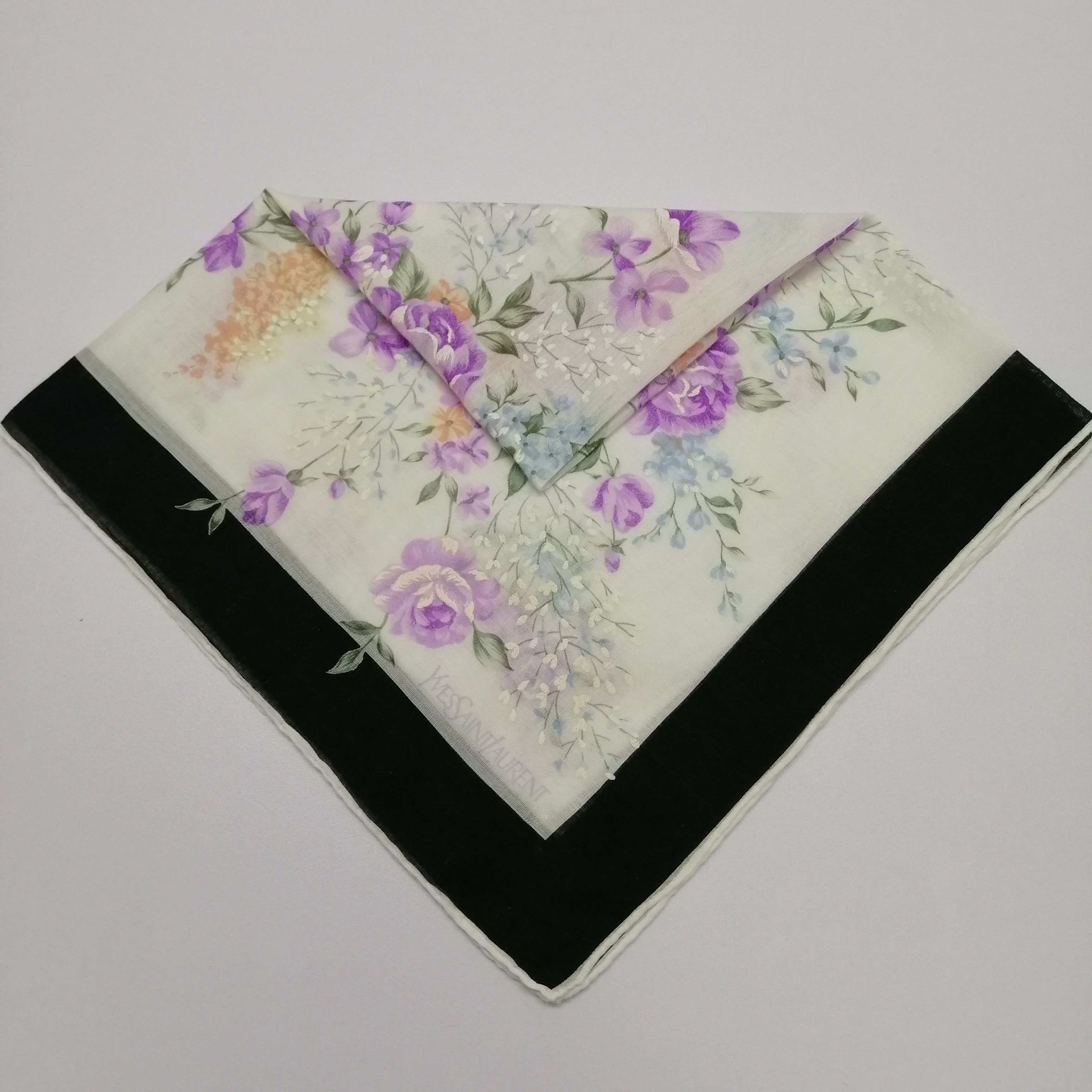 Vintage × Yves Saint Laurent Yves Saint Laurent Handkerchief/Neckerchief/Bandana-KD1238 Size ONE SIZE - 4 Thumbnail