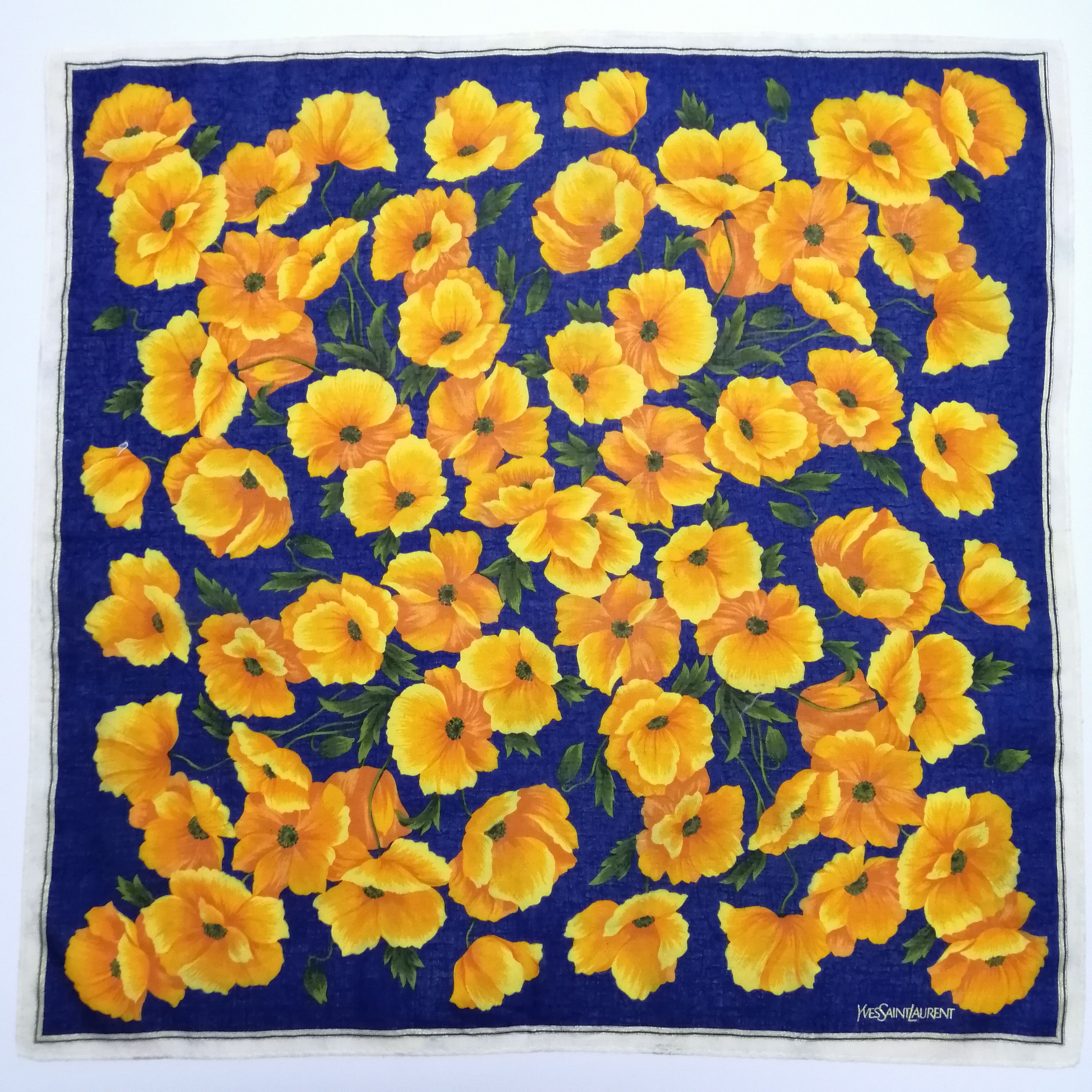 Vintage Yves Saint Laurent Handkerchief/Neckerchief/Bandana-KD2038 Size ONE SIZE - 2 Thumbnail