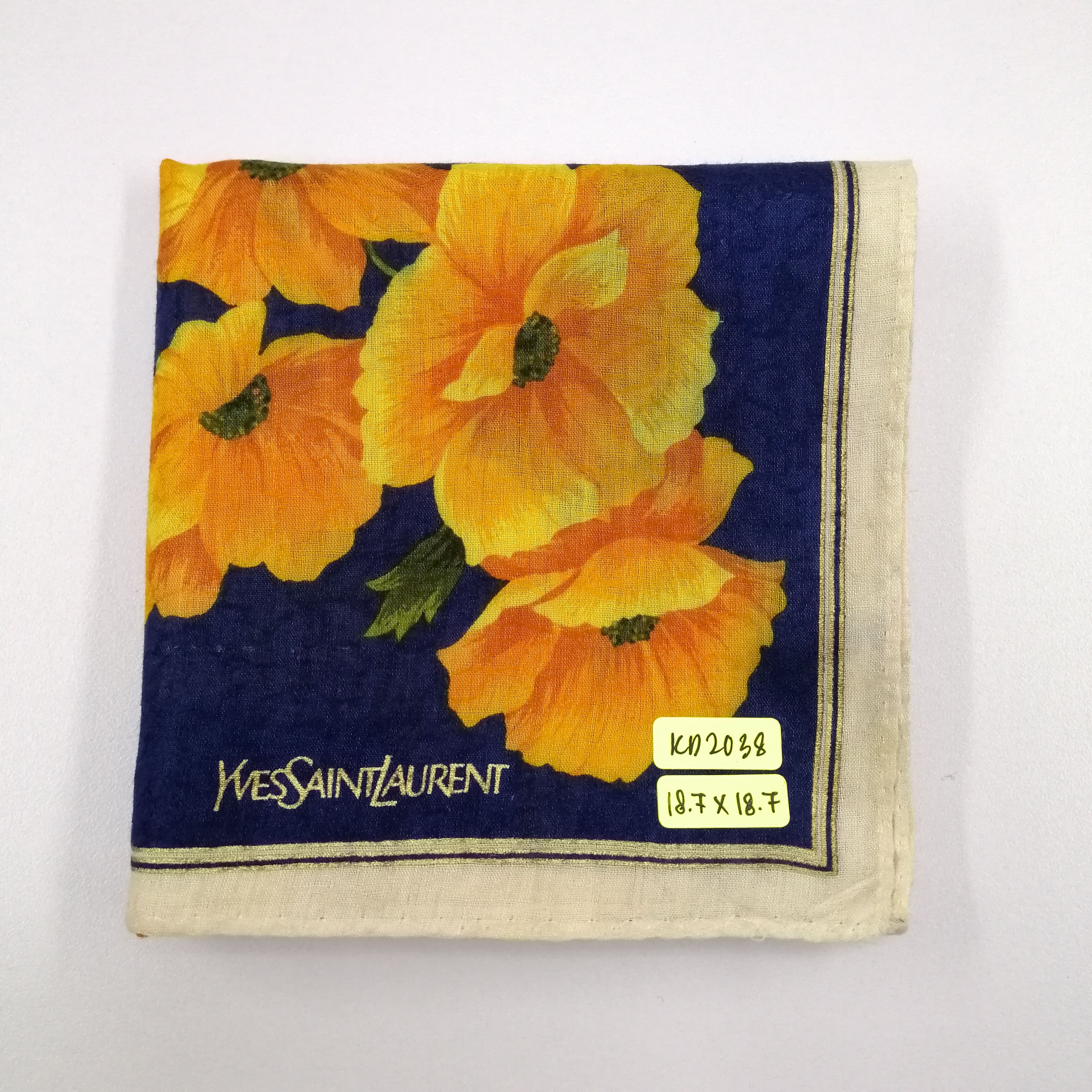 Vintage Yves Saint Laurent Handkerchief/Neckerchief/Bandana-KD2038 Size ONE SIZE - 6 Thumbnail