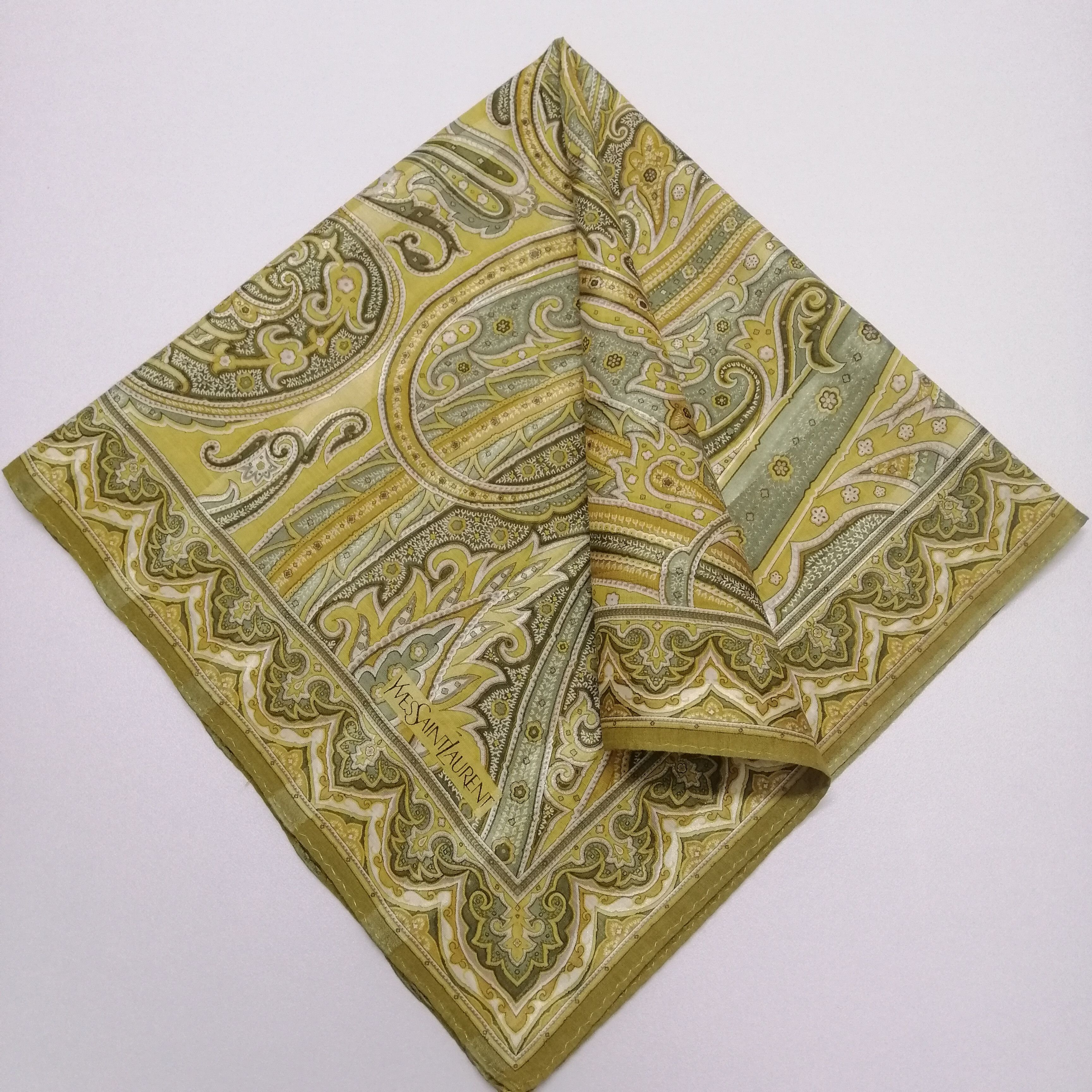 Vintage Yves Saint Laurent Handkerchief/Neckerchief/Scarf-KD2099 Size ONE SIZE - 1 Thumbnail