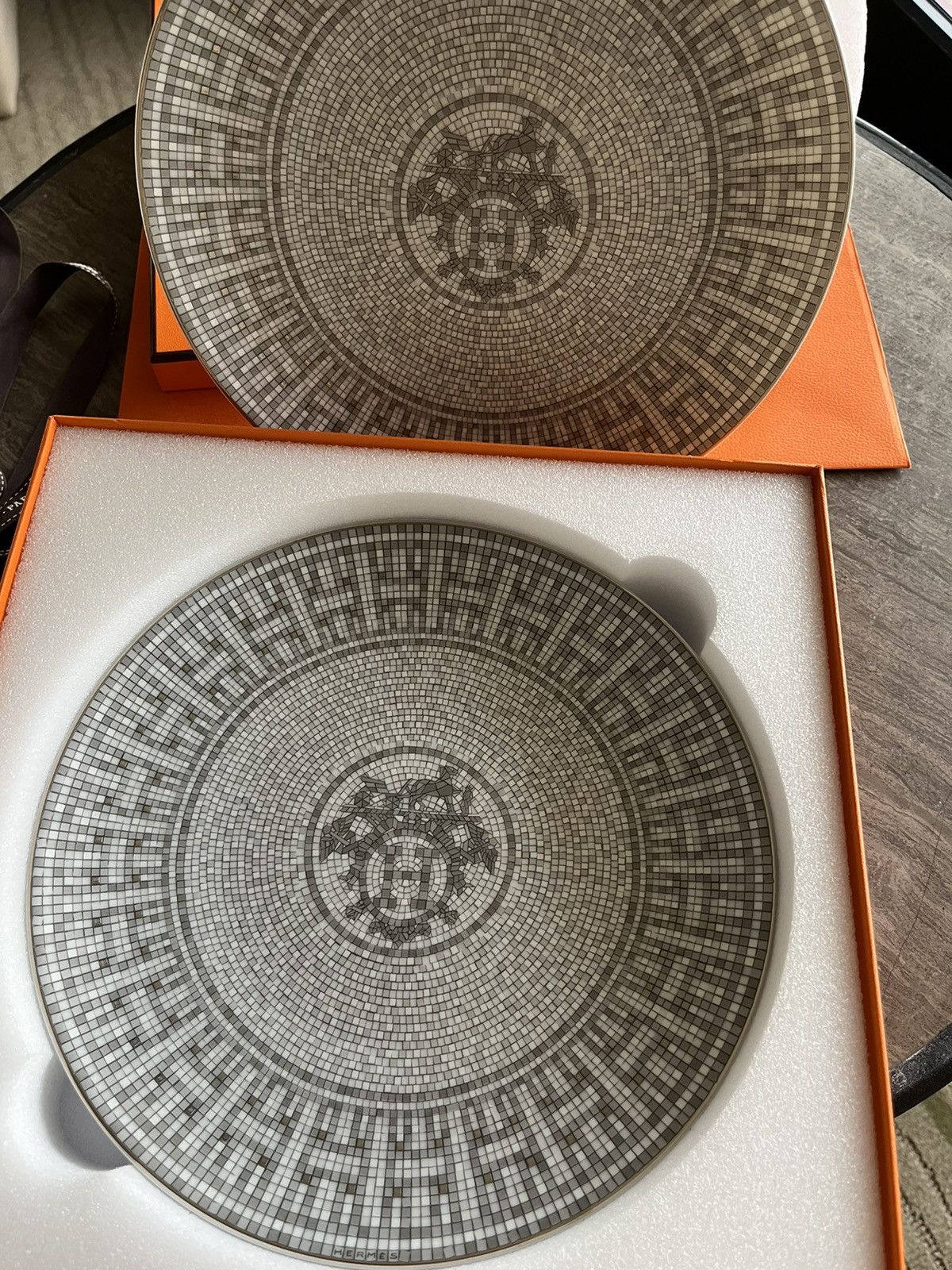 Hermes Hermes Mosaique Plates (x2) Set Brand New Size ONE SIZE - 2 Thumbnail