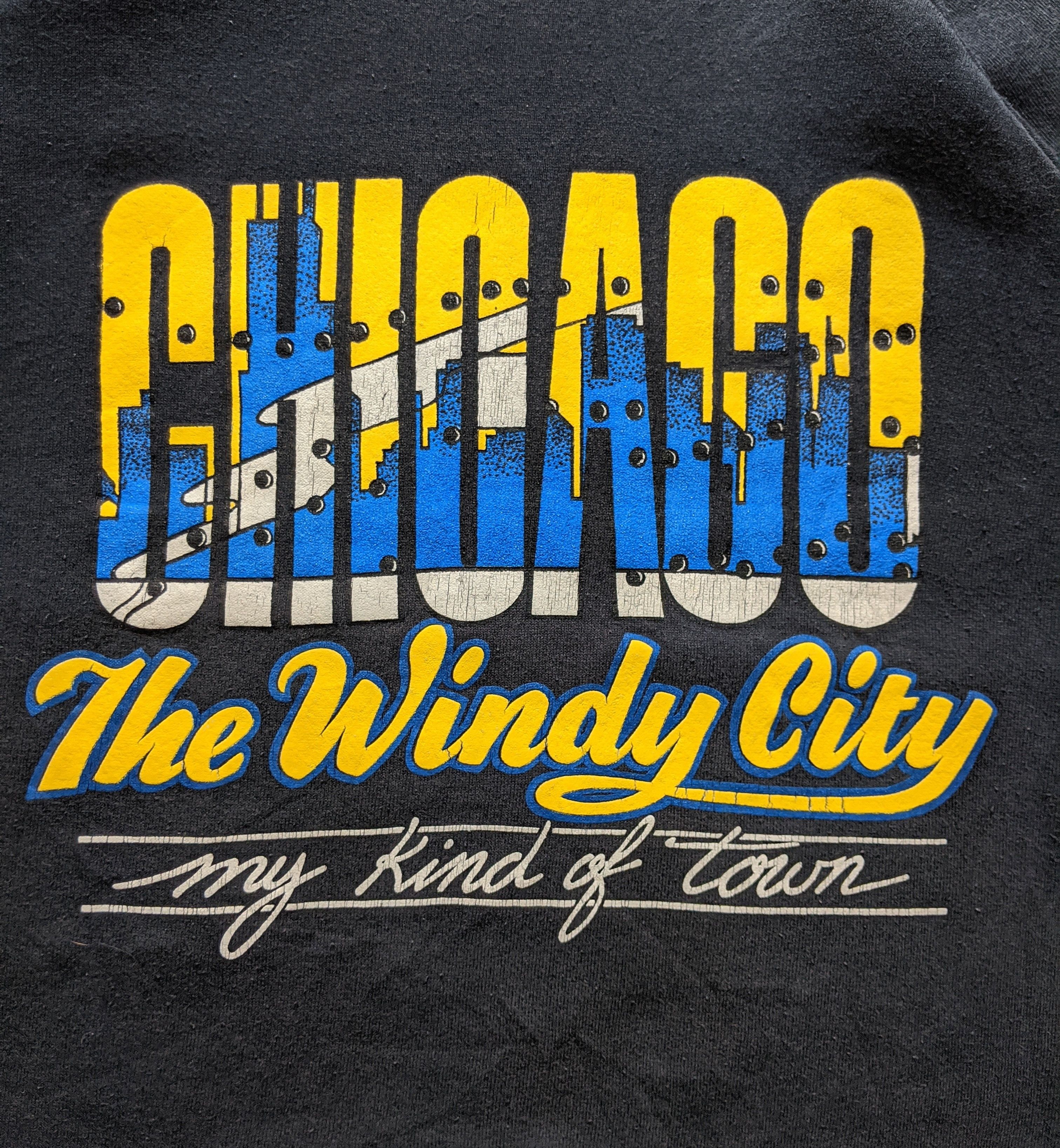Vintage Vintage 90's FOTL Chicago The Windy City Sweatshirt Size US XL / EU 56 / 4 - 2 Thumbnail