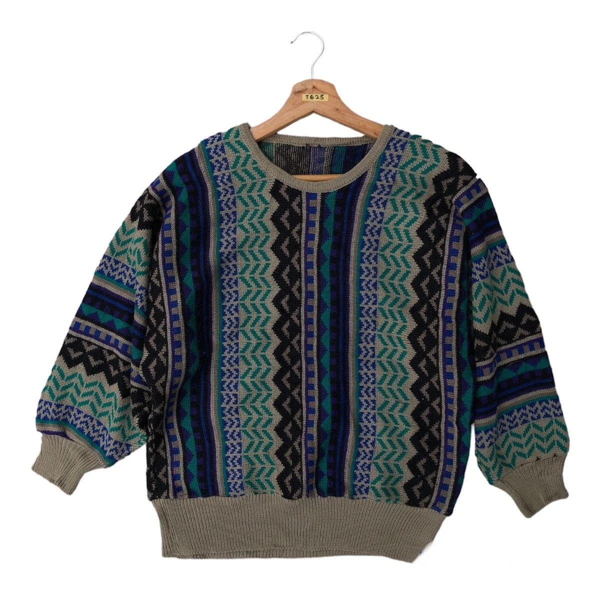 Designer × Homespun Knitwear 💥Vintage Art Rare Design Knitware Sweater Jumper Size US M / EU 48-50 / 2 - 1 Thumbnail