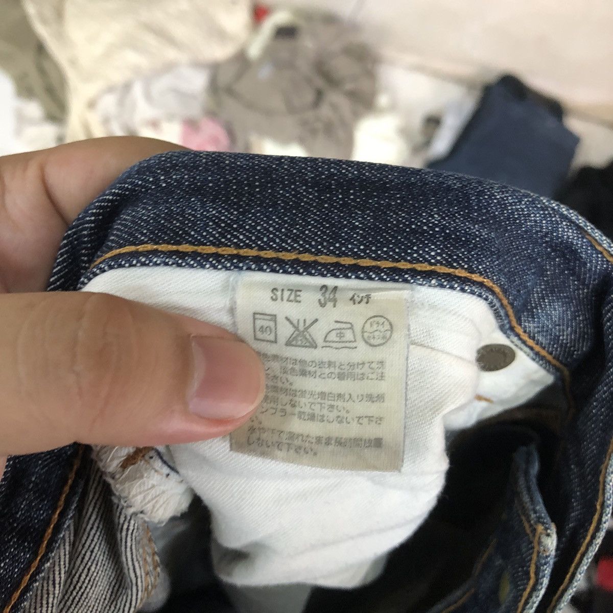 Levi's DLS vintage faded Levis Blue Denim pants #BB538 Size US 34 / EU 50 - 19 Thumbnail