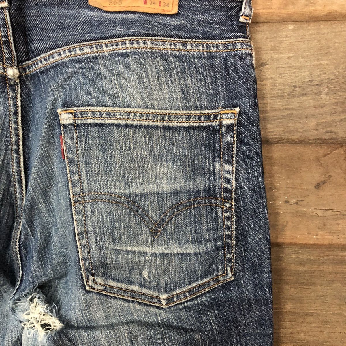 Levi's DLS vintage faded Levis Blue Denim pants #BB538 Size US 34 / EU 50 - 16 Thumbnail
