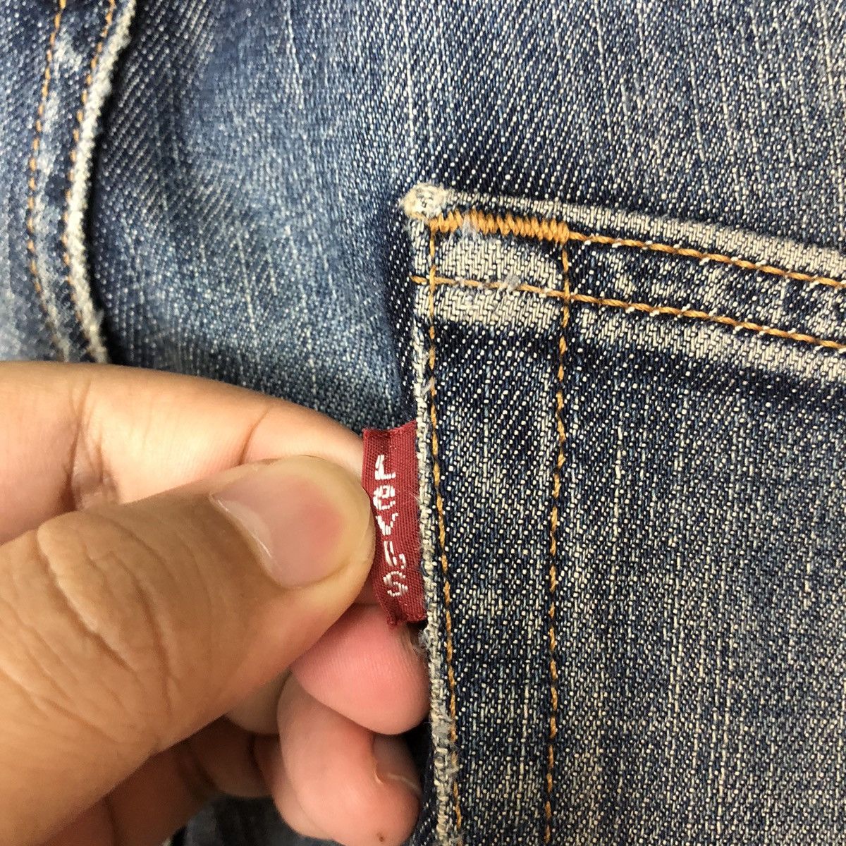 Levi's DLS vintage faded Levis Blue Denim pants #BB538 Size US 34 / EU 50 - 18 Thumbnail