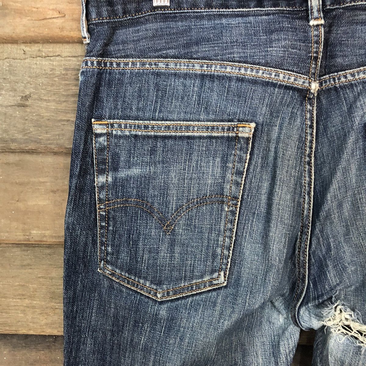 Levi's DLS vintage faded Levis Blue Denim pants #BB538 Size US 34 / EU 50 - 15 Thumbnail