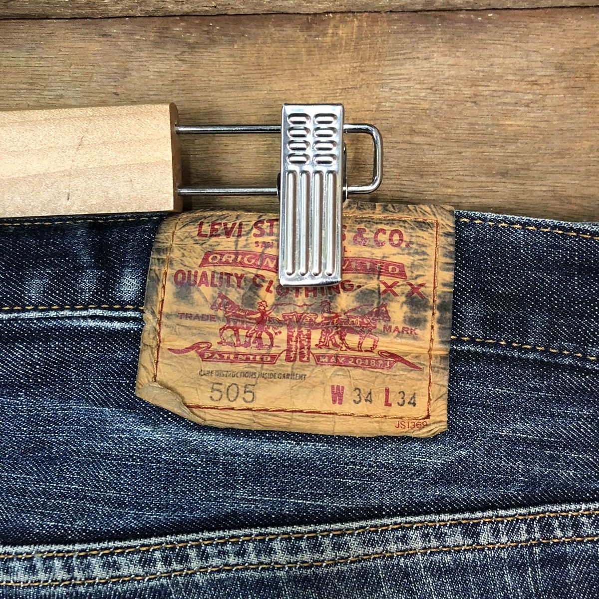 Levi's DLS vintage faded Levis Blue Denim pants #BB538 Size US 34 / EU 50 - 17 Thumbnail