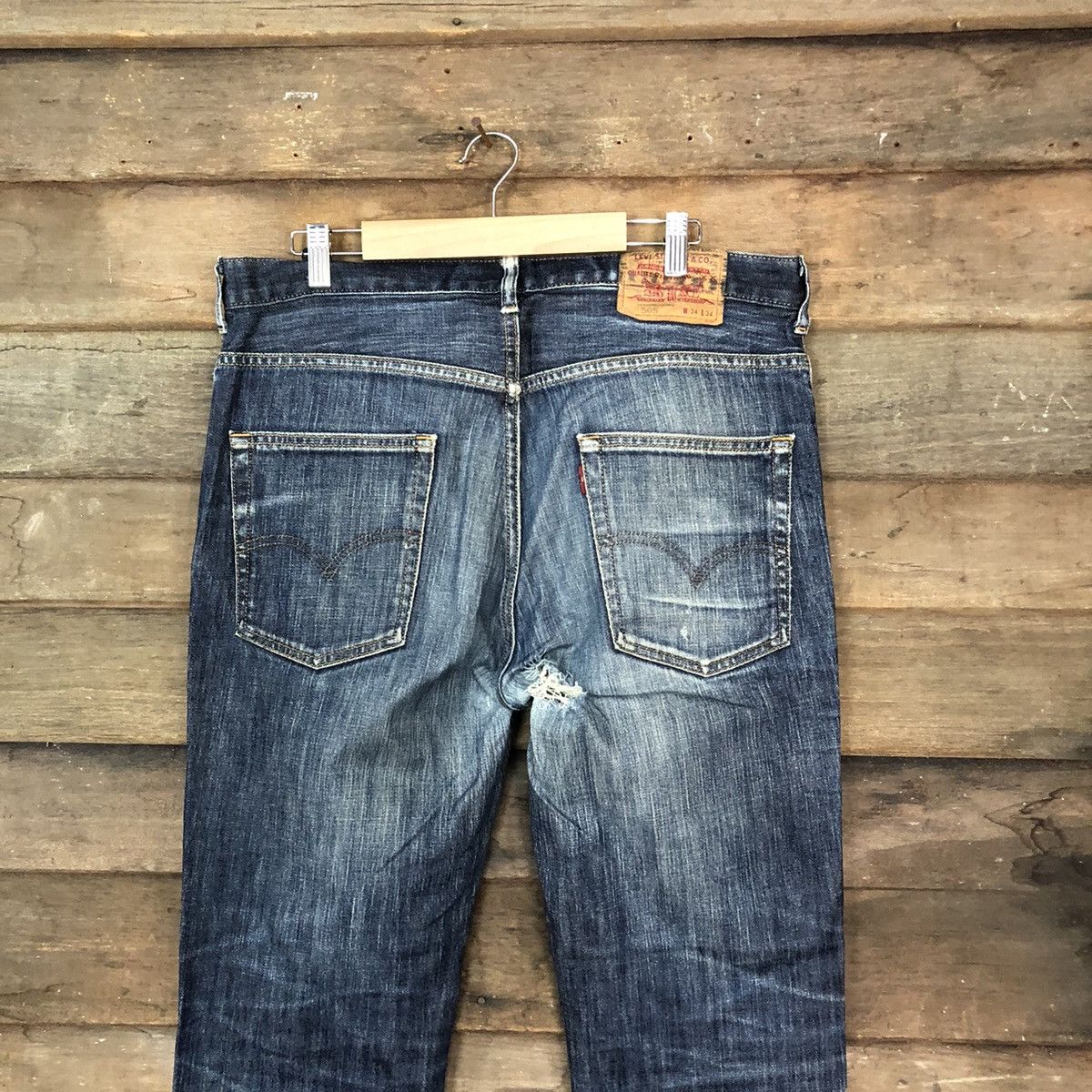 Levi's DLS vintage faded Levis Blue Denim pants #BB538 Size US 34 / EU 50 - 13 Thumbnail