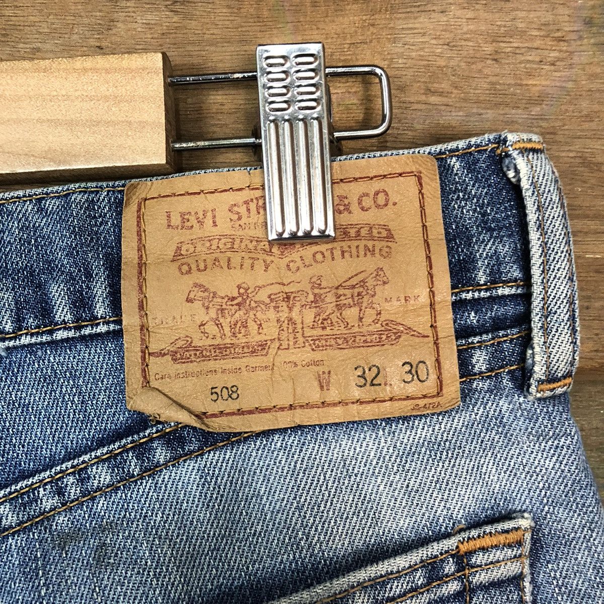 Levi's DLS 508 Levis vintage Blue Denim Pants #BB531 Size US 32 / EU 48 - 15 Thumbnail