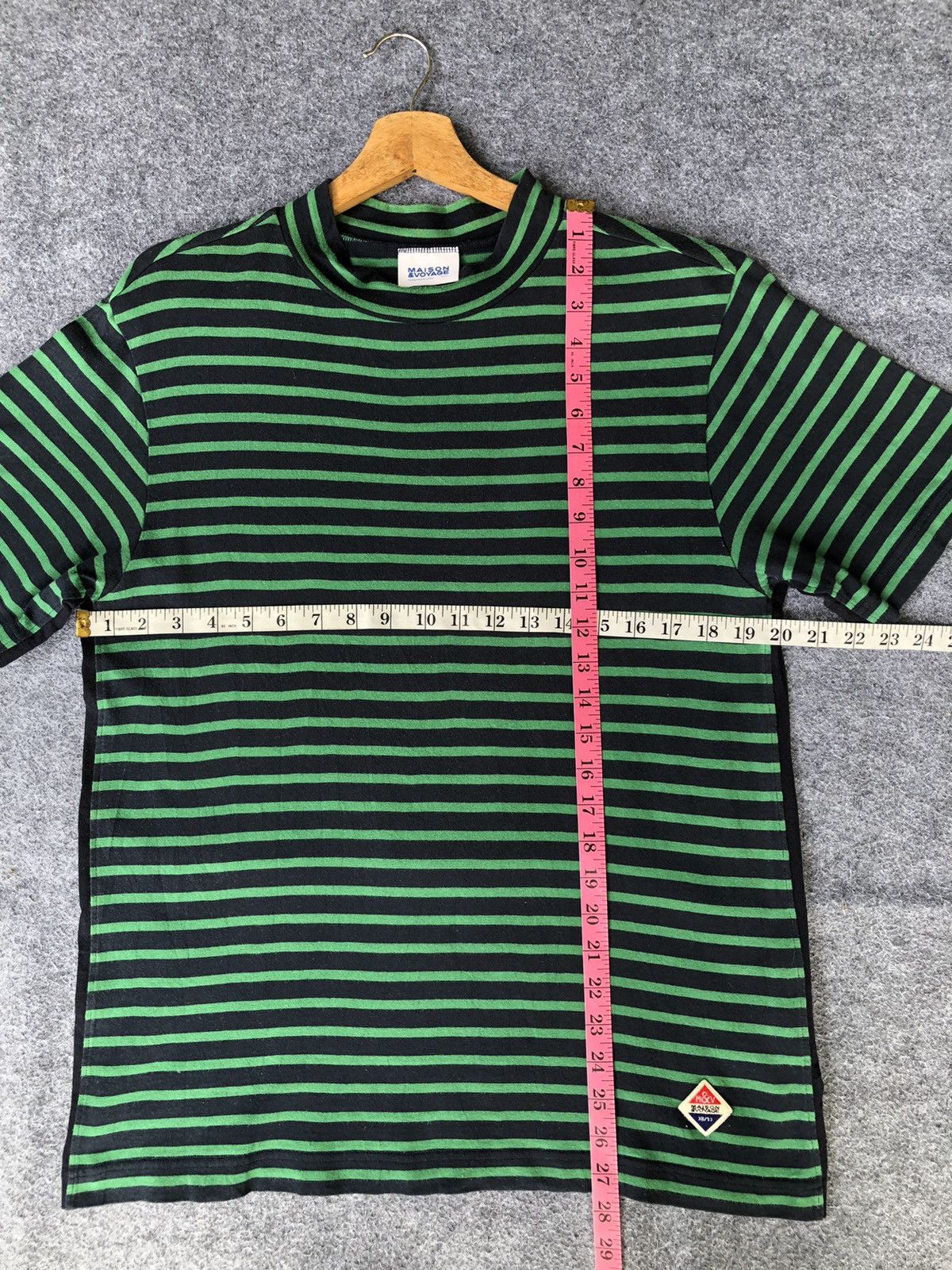OVER THE STRiPES Last Drop🔥Rare🔥Maison & Voyage Japanese Striped T Shirt Size US M / EU 48-50 / 2 - 9 Thumbnail