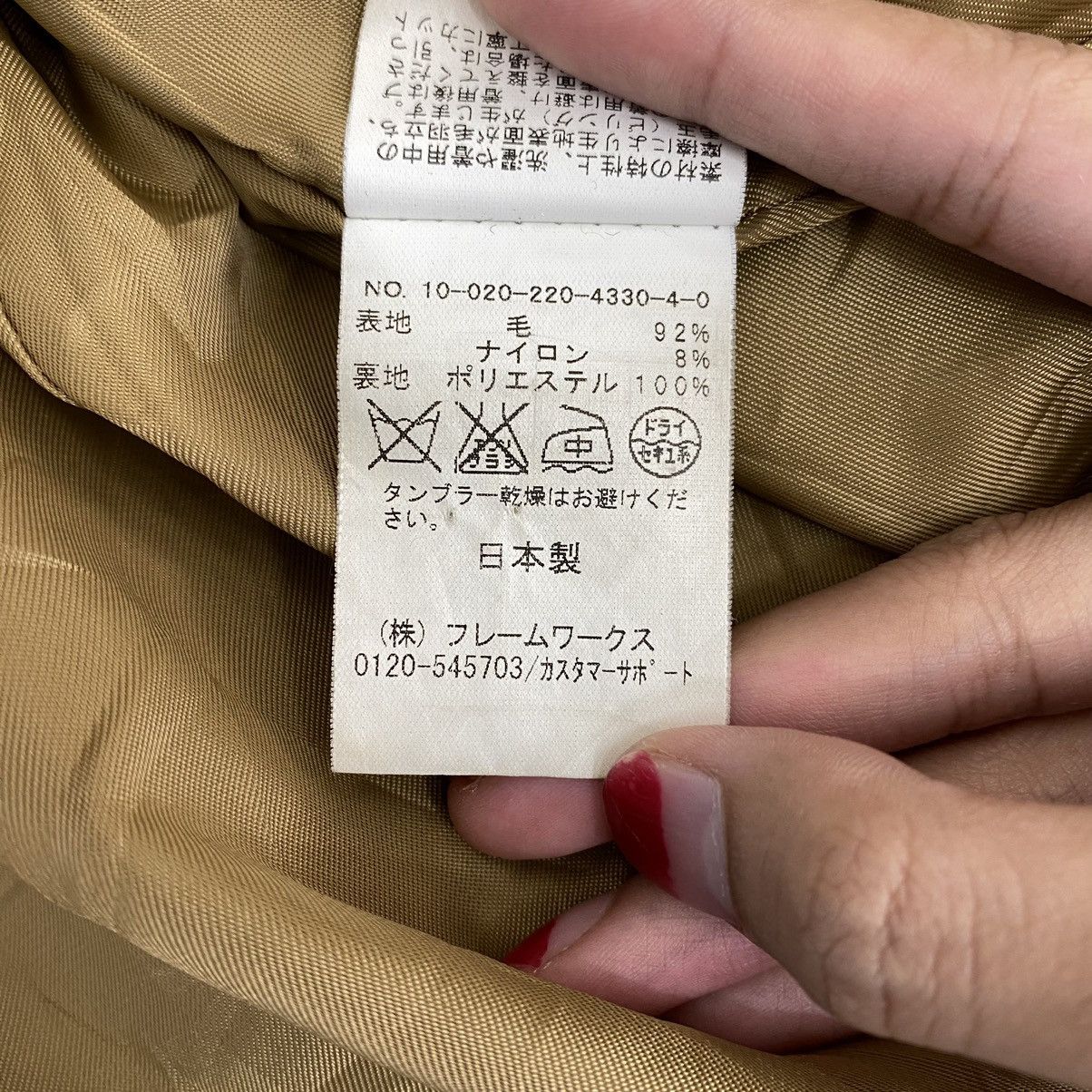Japanese Brand FRAMeWORK Japanese Brand Brown Plain Wool Coat Jacket Size S / US 4 / IT 40 - 5 Thumbnail