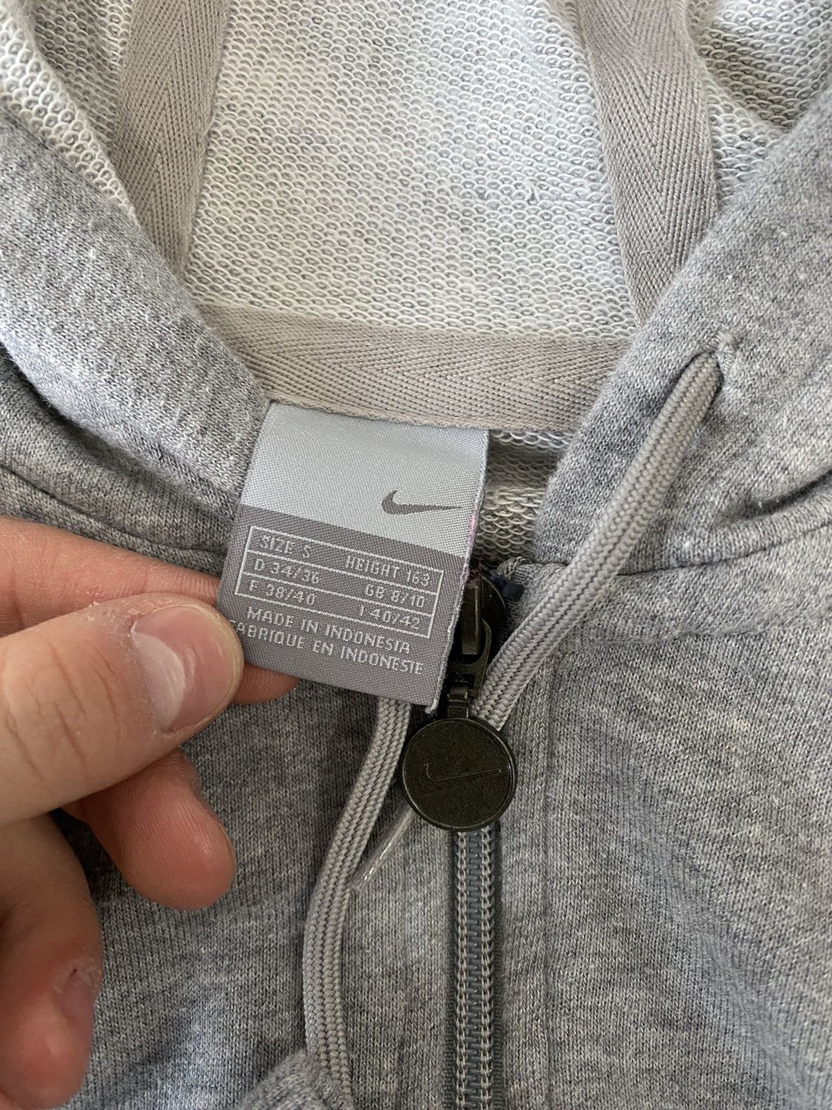Nike × Vintage Y2K Nike Grey Hoodie Woman Size US S / EU 44-46 / 1 - 3 Thumbnail