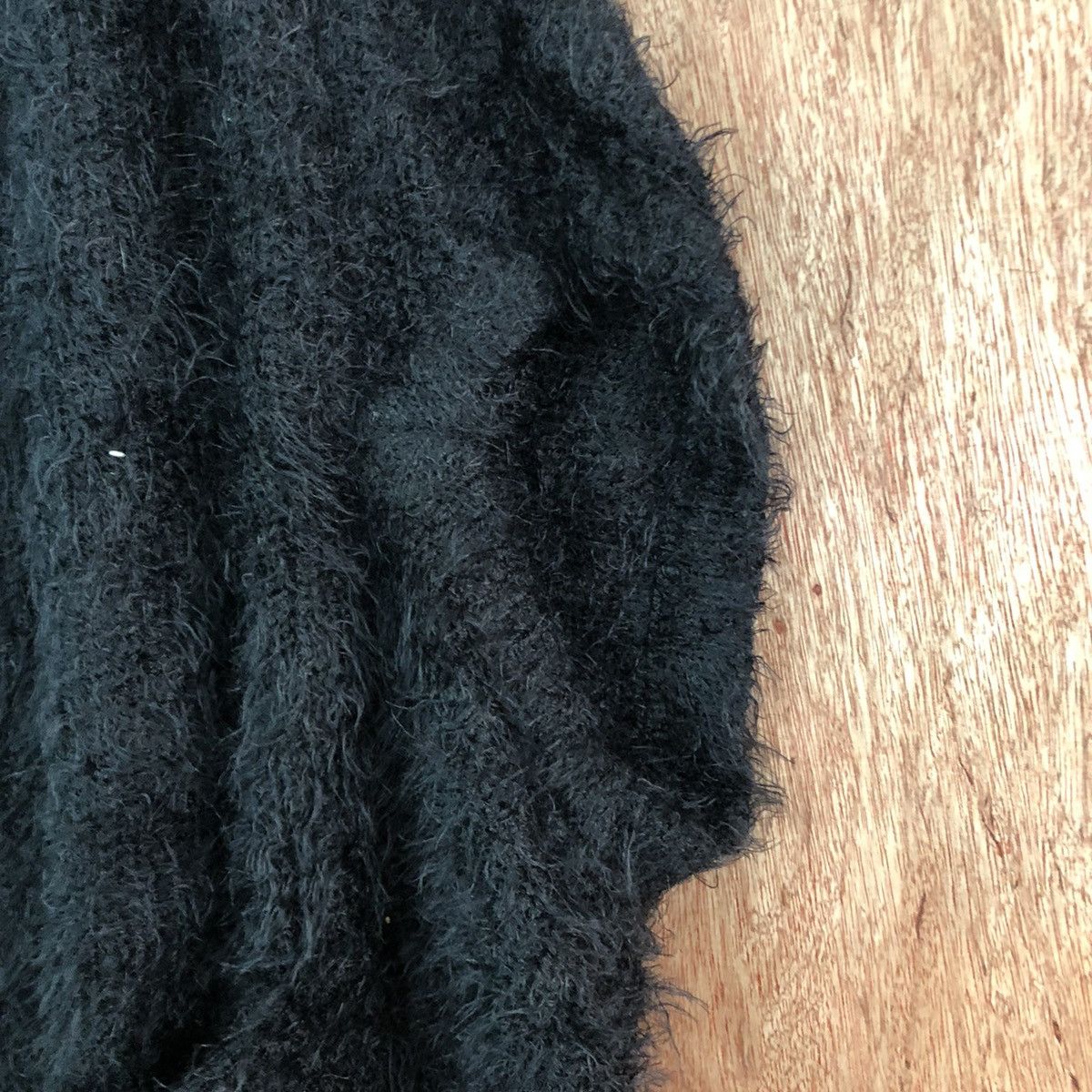 Japanese Brand Antique Patterntodso fur shaggy Black Mohair Knitwear #c380 Size US M / EU 48-50 / 2 - 4 Thumbnail