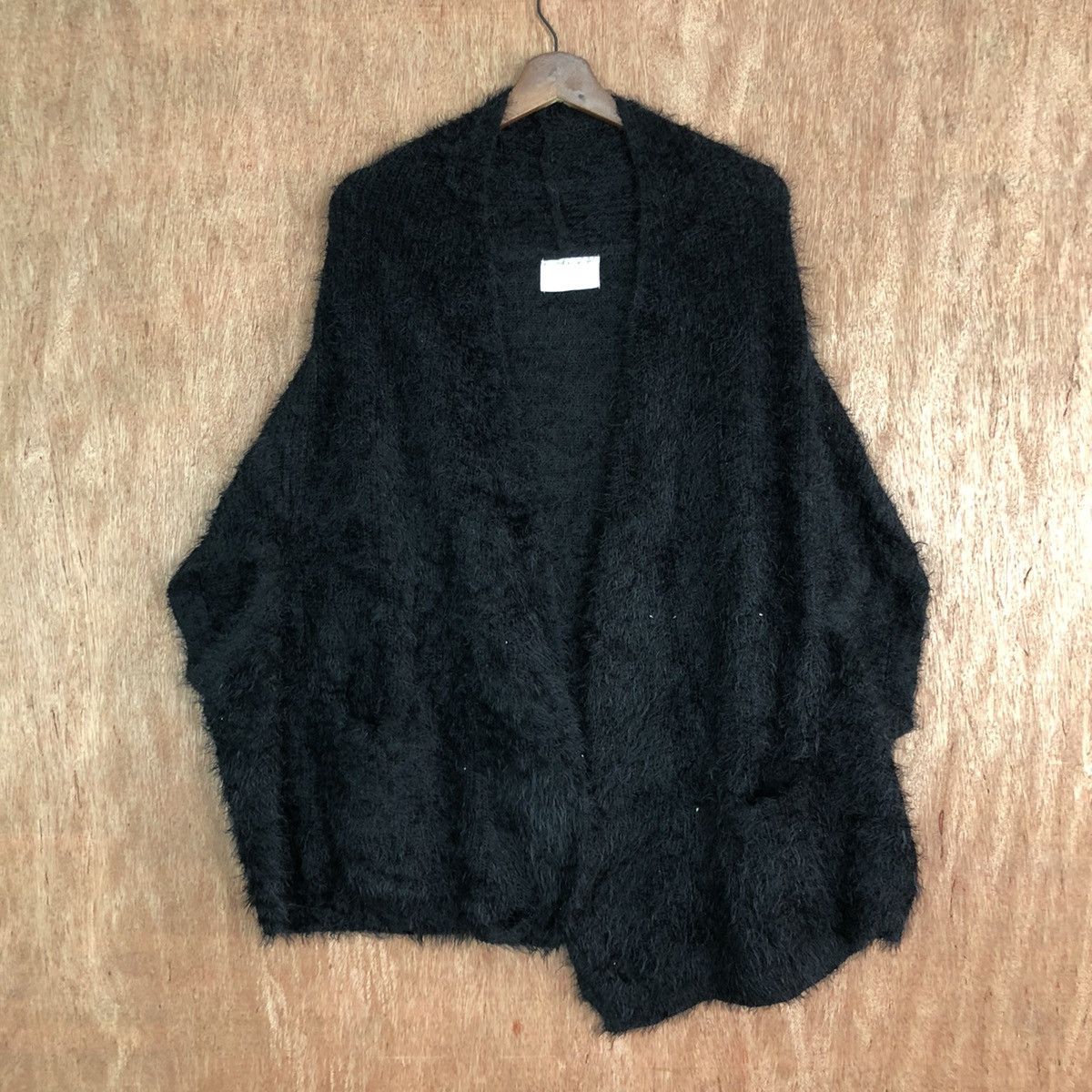 Japanese Brand Antique Patterntodso fur shaggy Black Mohair Knitwear #c380 Size US M / EU 48-50 / 2 - 1 Thumbnail