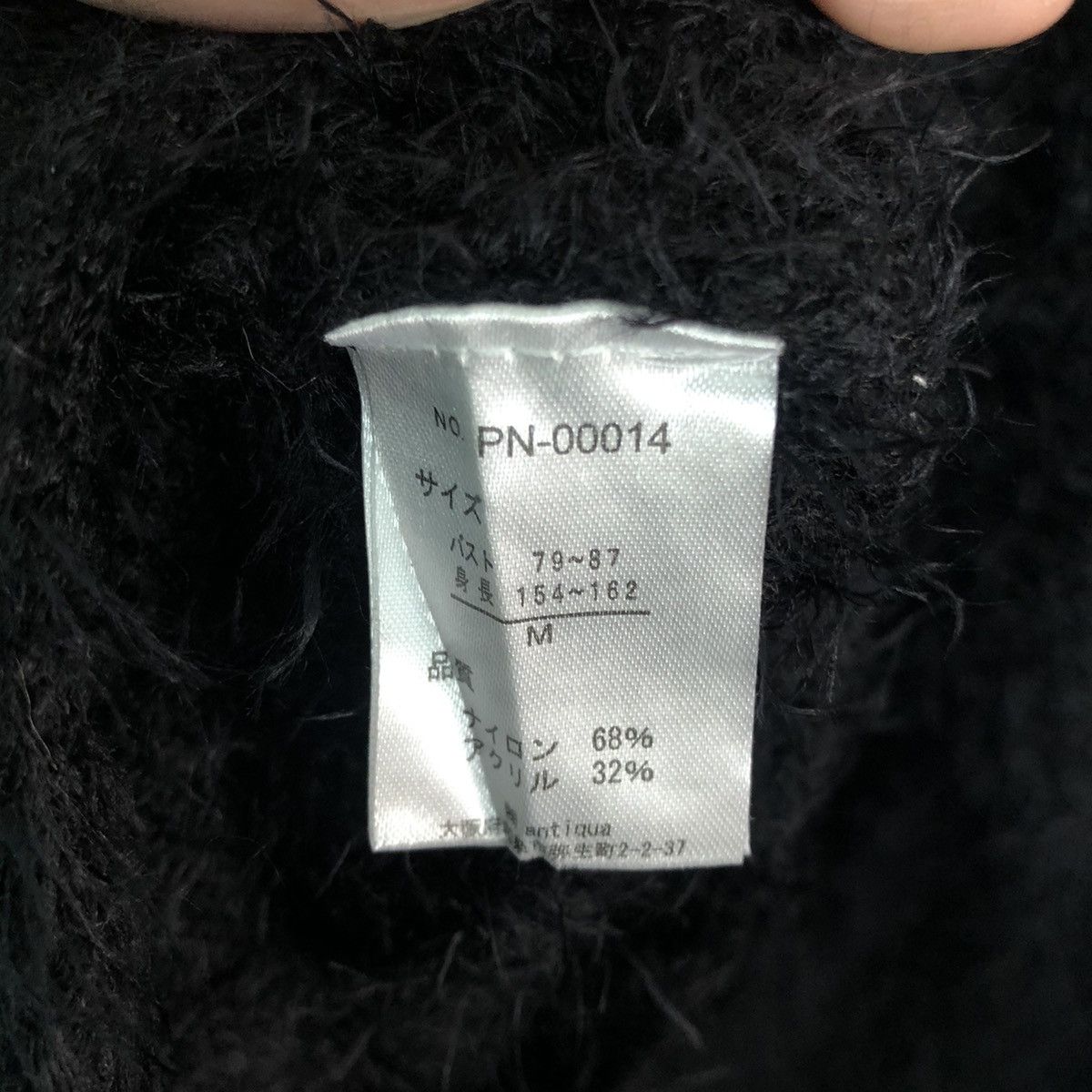 Japanese Brand Antique Patterntodso fur shaggy Black Mohair Knitwear #c380 Size US M / EU 48-50 / 2 - 8 Thumbnail