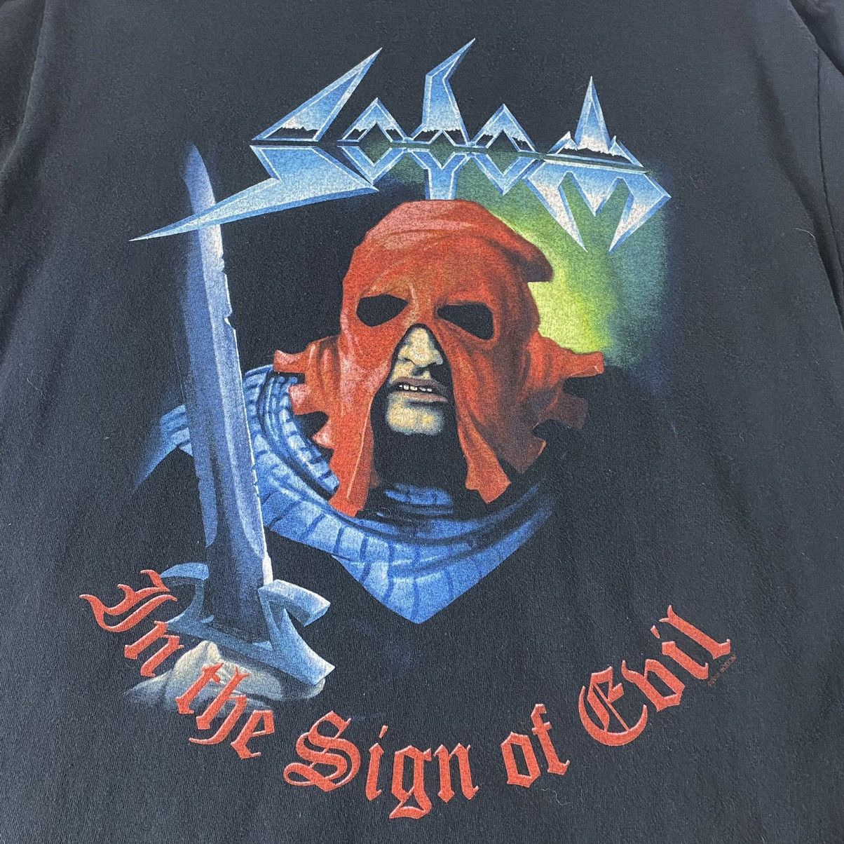 Band Tees × Vintage Vintage Sodom In The Sign Of Evil Thrash Metal Band T-Shirt Size US L / EU 52-54 / 3 - 3 Thumbnail