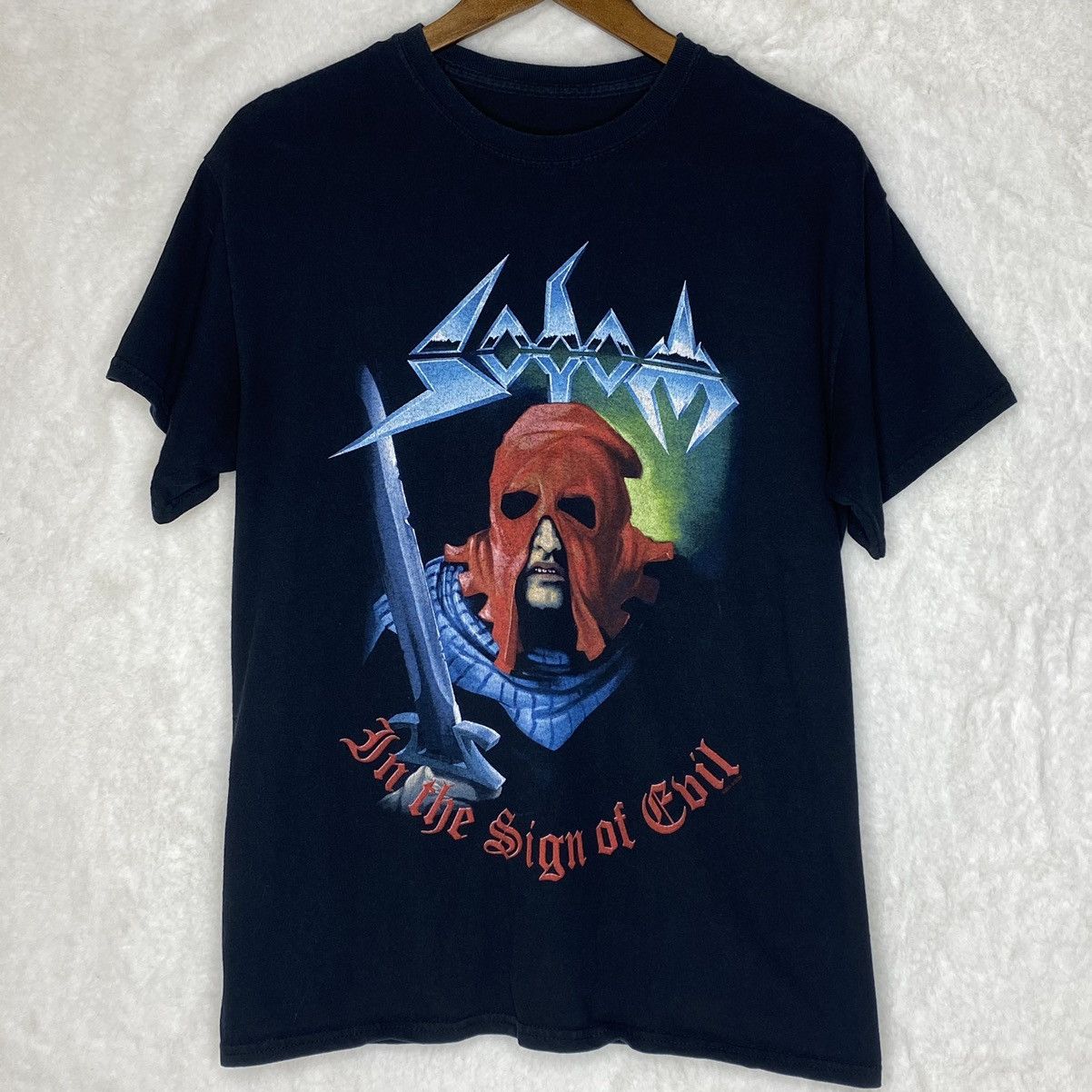 Band Tees × Vintage Vintage Sodom In The Sign Of Evil Thrash Metal Band T-Shirt Size US L / EU 52-54 / 3 - 1 Thumbnail
