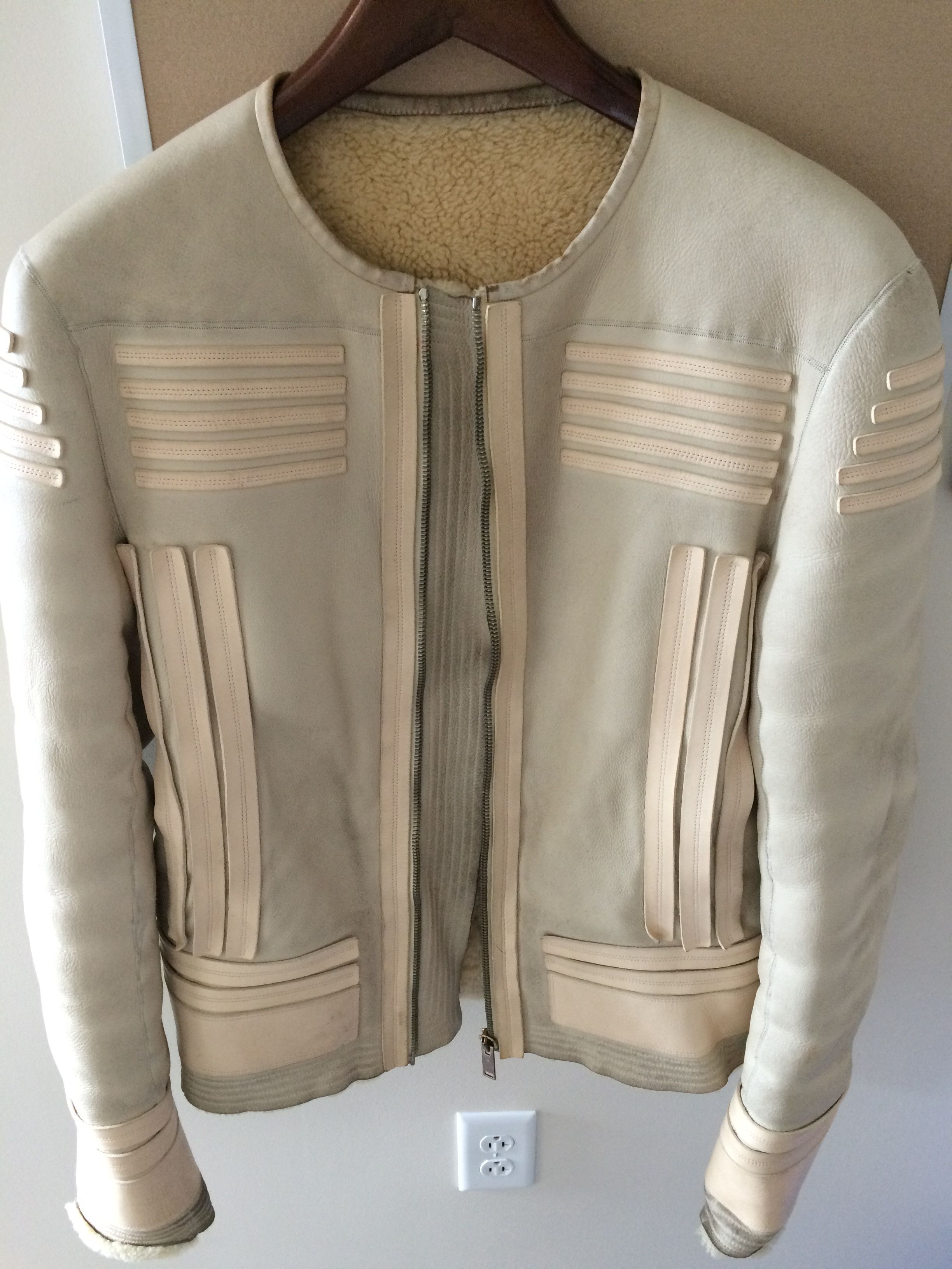 Rick Owens RO Plinth Leather Shearling Size US M / EU 48-50 / 2 - 2 Thumbnail