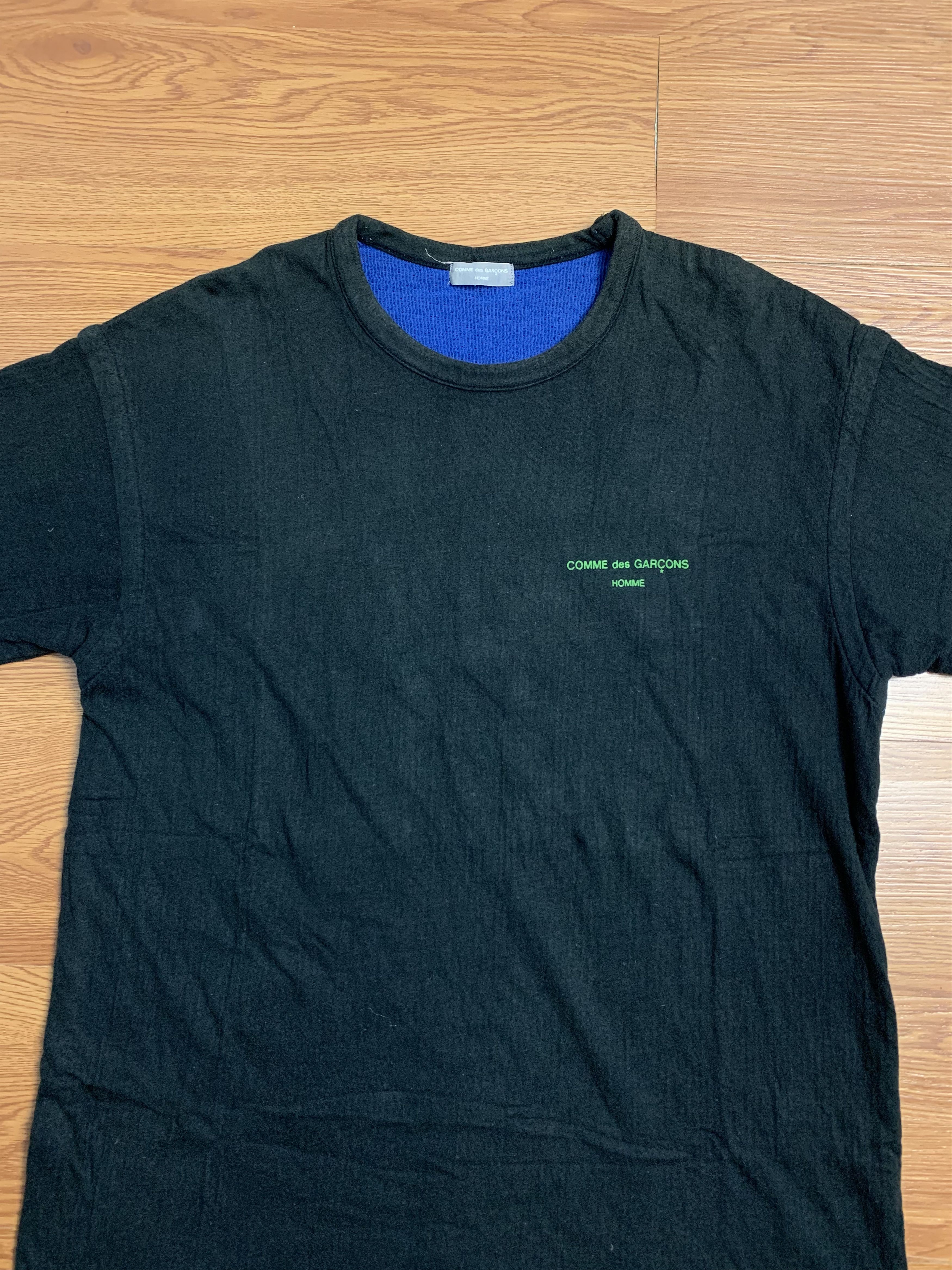 Comme des Garcons 1999 Comme Des Garcons Homme Print Logo Thick Shirt Size US M / EU 48-50 / 2 - 2 Thumbnail