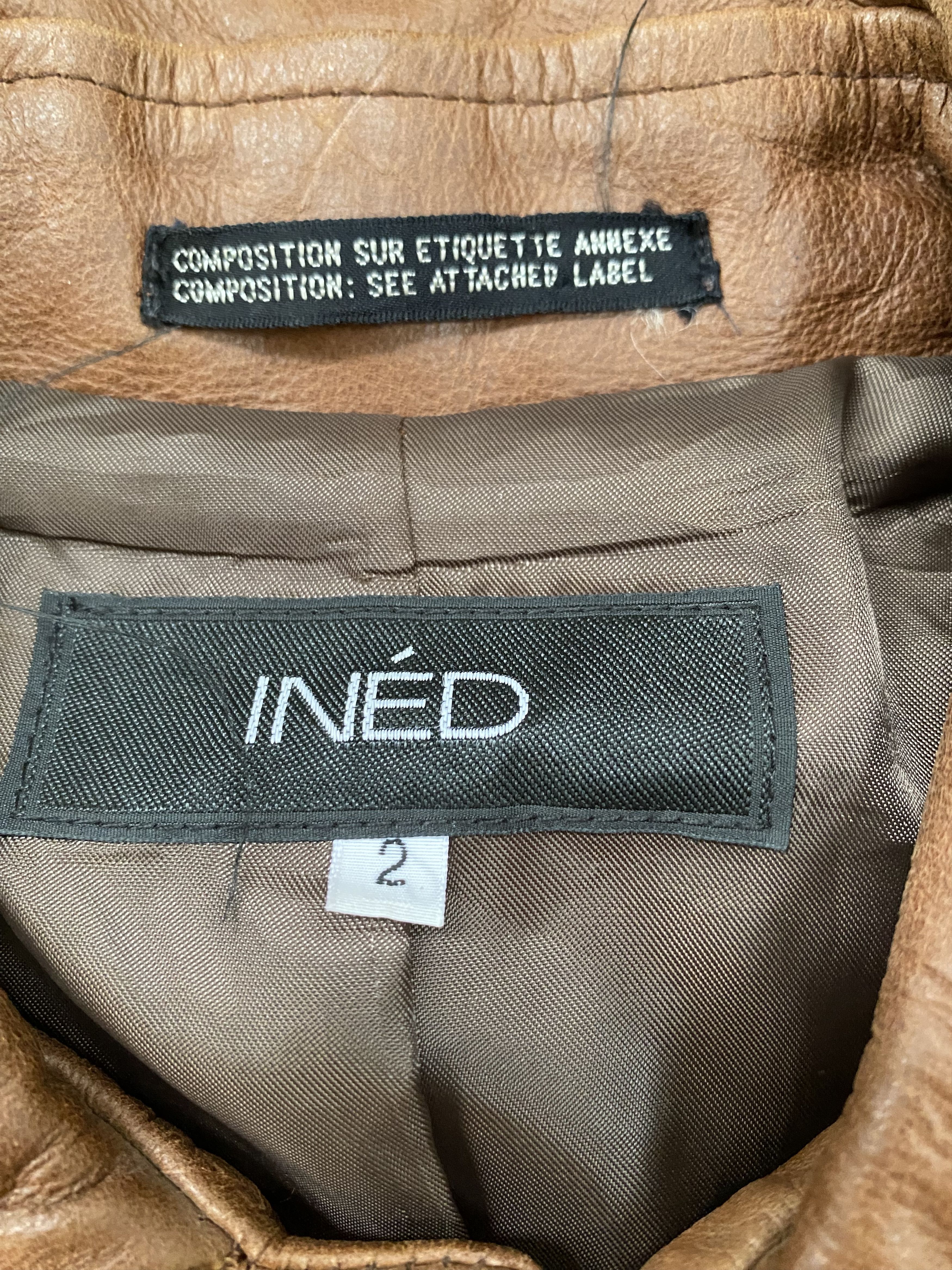 Japanese Brand × Yohji Yamamoto Vintage Ined By Yohji Yamamoto Leather Coat Jacket Size M / US 6-8 / IT 42-44 - 4 Thumbnail