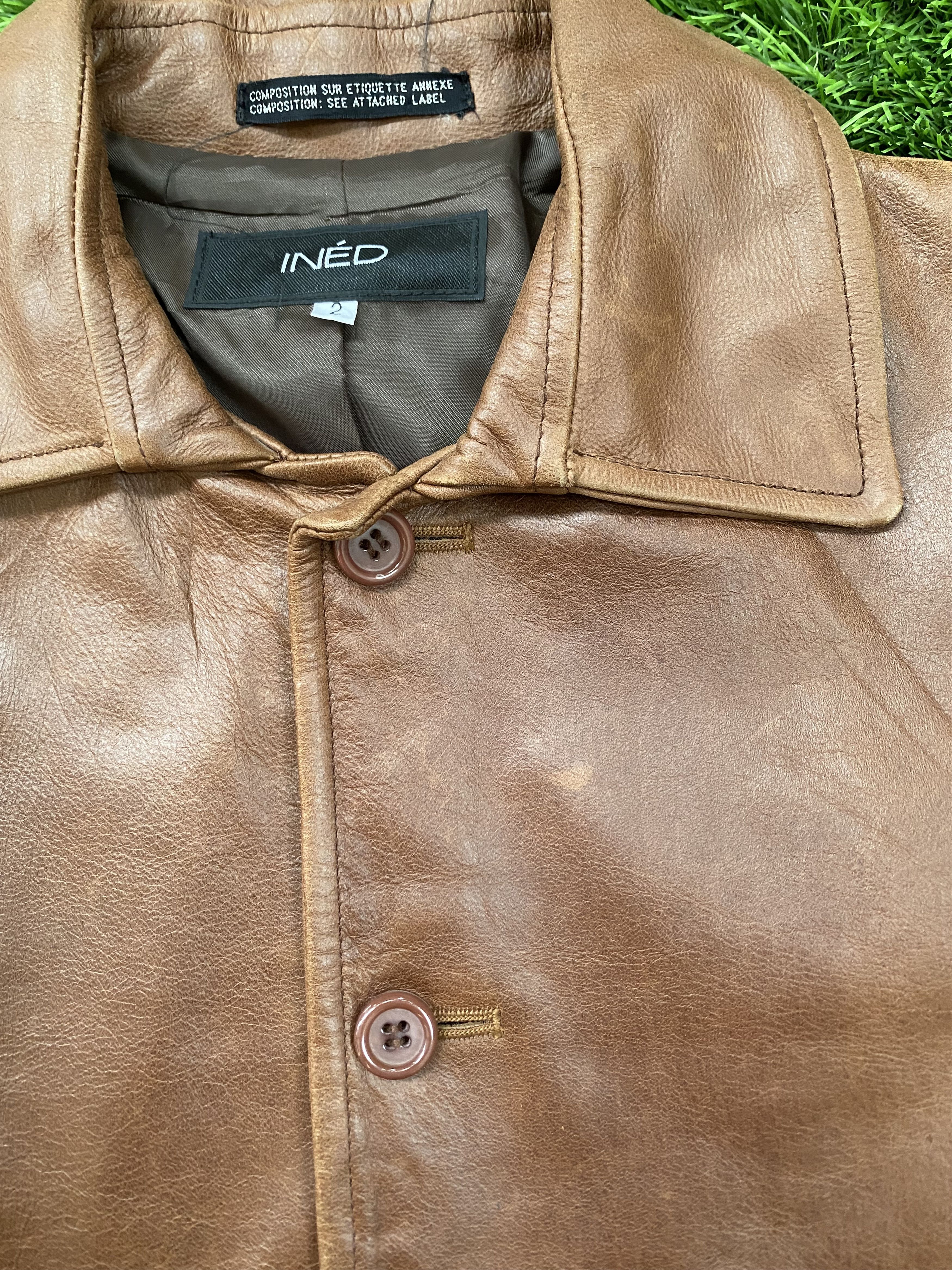 Japanese Brand × Yohji Yamamoto Vintage Ined By Yohji Yamamoto Leather Coat Jacket Size M / US 6-8 / IT 42-44 - 3 Thumbnail