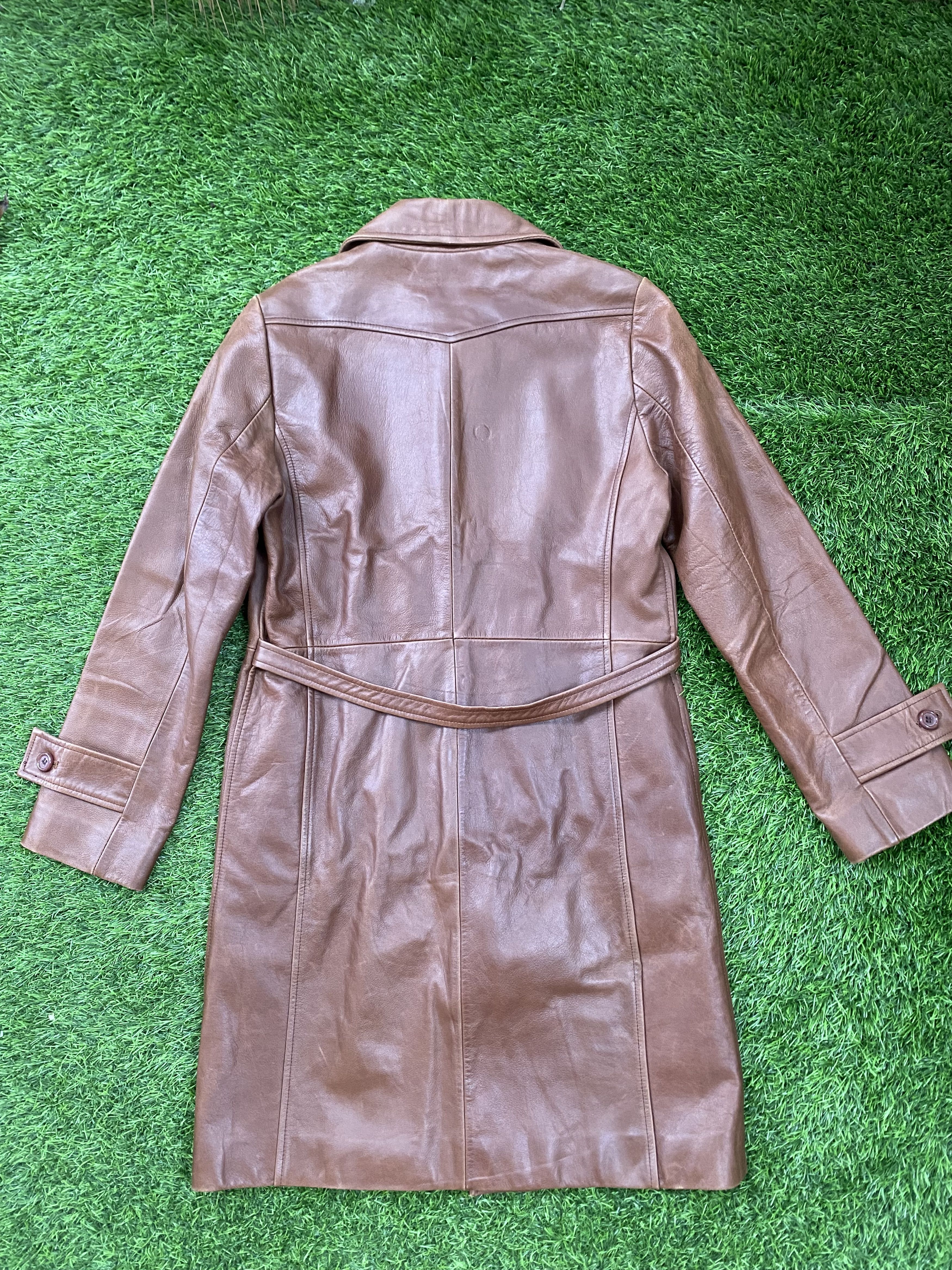 Japanese Brand × Yohji Yamamoto Vintage Ined By Yohji Yamamoto Leather Coat Jacket Size M / US 6-8 / IT 42-44 - 2 Thumbnail