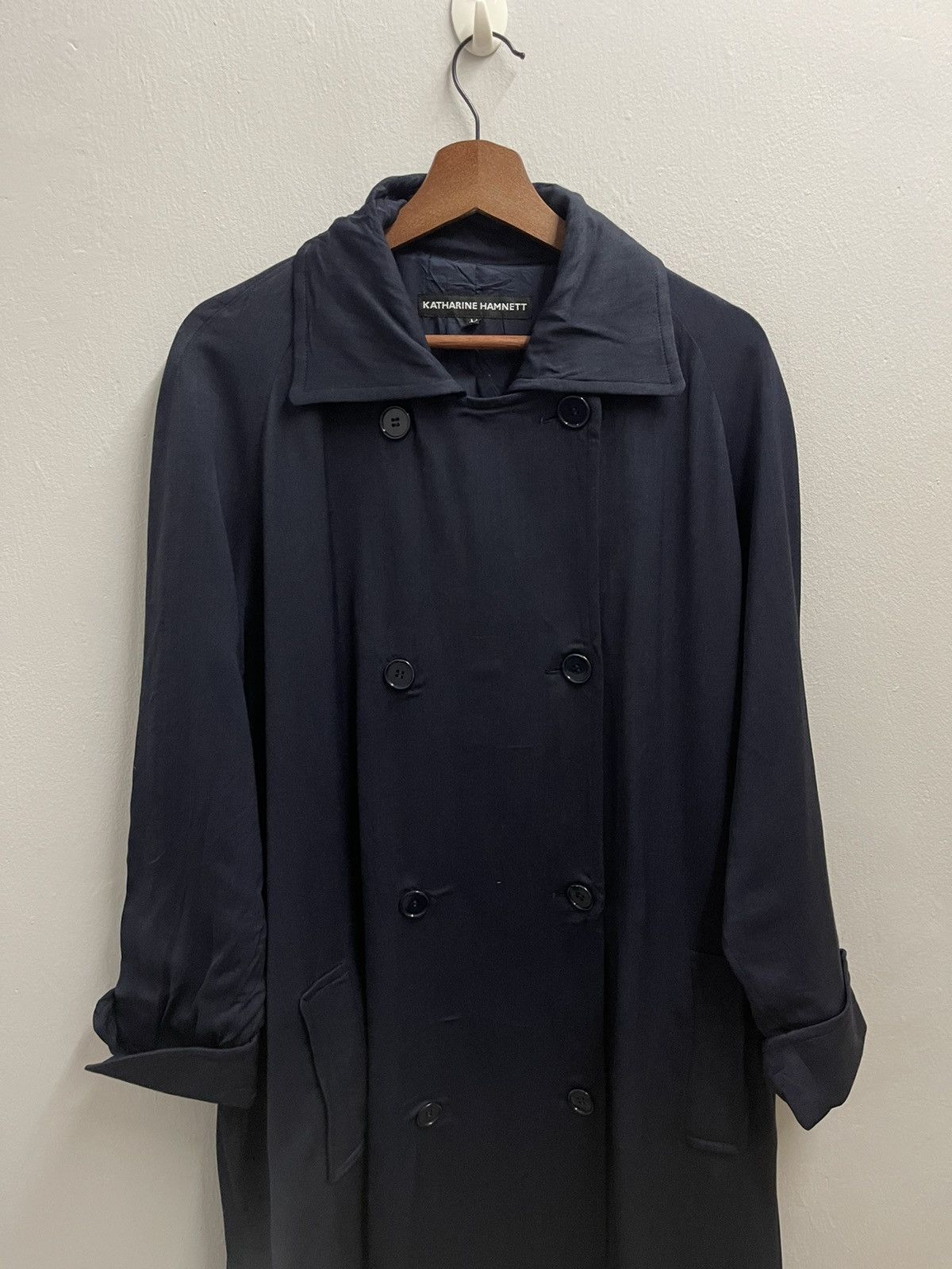 Katharine Hamnett London × Vintage Vintage KATHRINE HAMNETT LONDON LONG WINDCOAT Size US M / EU 48-50 / 2 - 3 Thumbnail