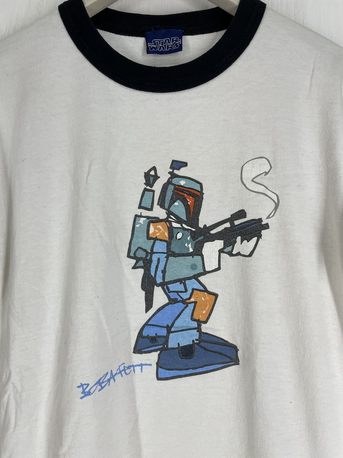 Star Wars Vintage Y2K Star Wars Boba Fett ringer t shirt Size US M / EU 48-50 / 2 - 3 Thumbnail
