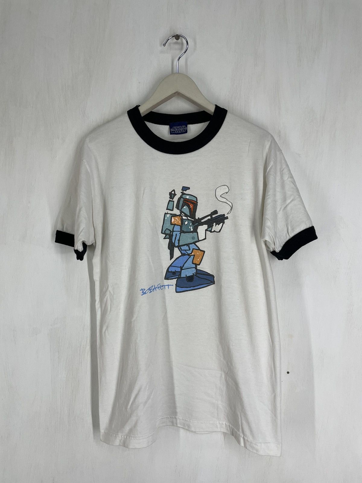 Star Wars Vintage Y2K Star Wars Boba Fett ringer t shirt Size US M / EU 48-50 / 2 - 1 Thumbnail