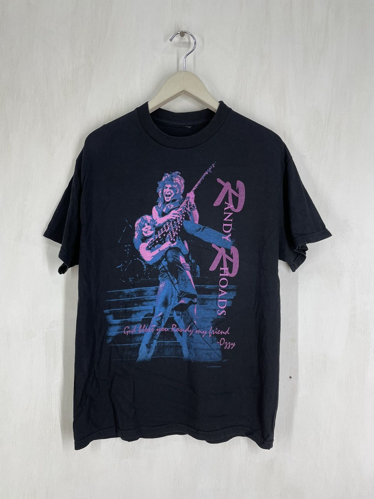 Band Tees Vintage 90s Randy and Ozzy Rhoads Black Sabbath band t shirt Size US M / EU 48-50 / 2 - 1 Thumbnail