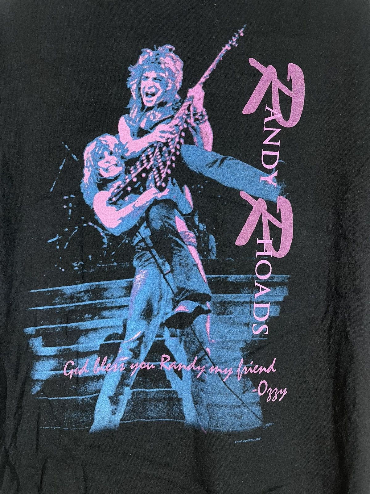 Band Tees Vintage 90s Randy and Ozzy Rhoads Black Sabbath band t shirt Size US M / EU 48-50 / 2 - 3 Thumbnail
