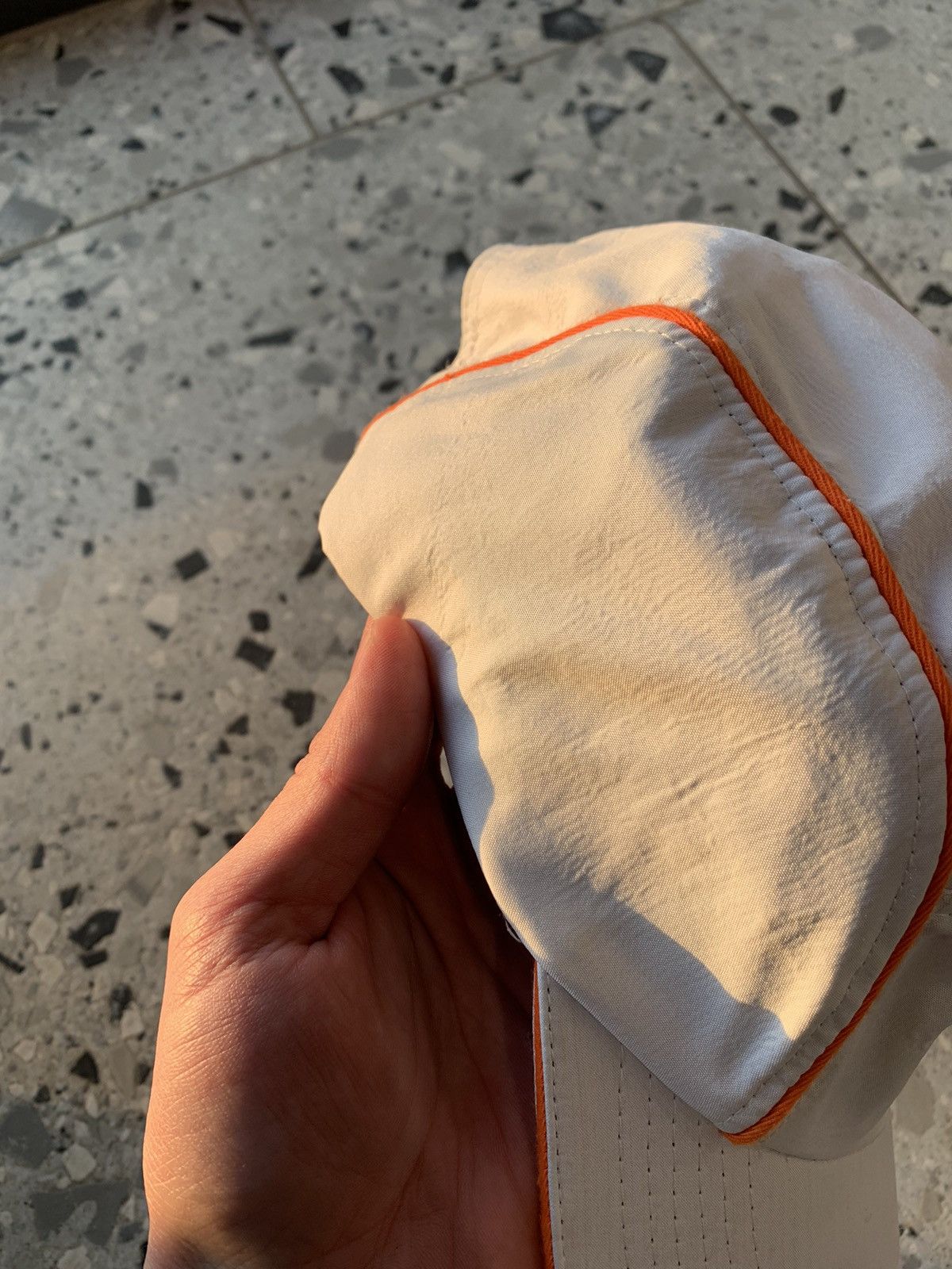 Nike × Vintage Vintage Nike Y2K 5 panel Hat Cap Orange Stripes Size ONE SIZE - 9 Thumbnail