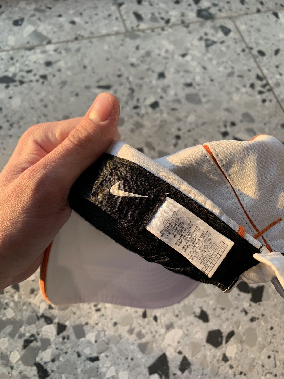 Nike × Vintage Vintage Nike Y2K 5 panel Hat Cap Orange Stripes Size ONE SIZE - 13 Thumbnail