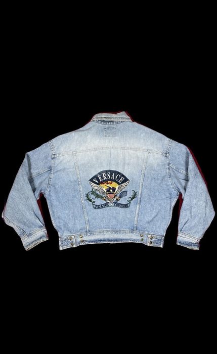 Versace Vintage Versace Jeans Couture Big Logo Denim Jacket. J069