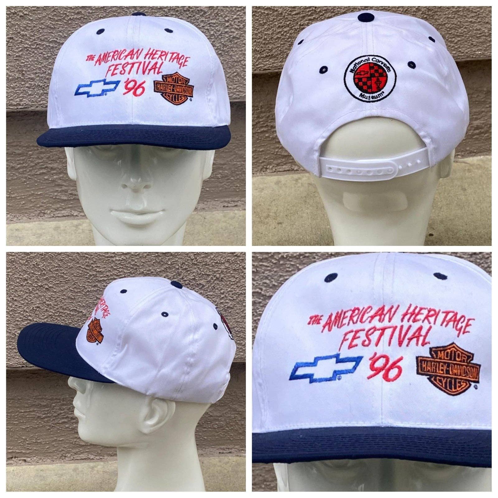 Vtg 1996 National Corvette Museum Harley Davidson Hat