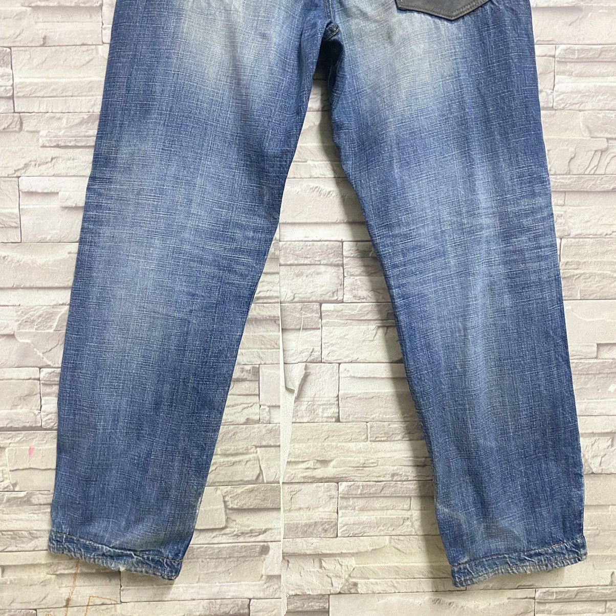 Japanese Brand Japanese Brand PLOTGATE Leather Pocket Denim Jeans Size US 33 - 14 Thumbnail