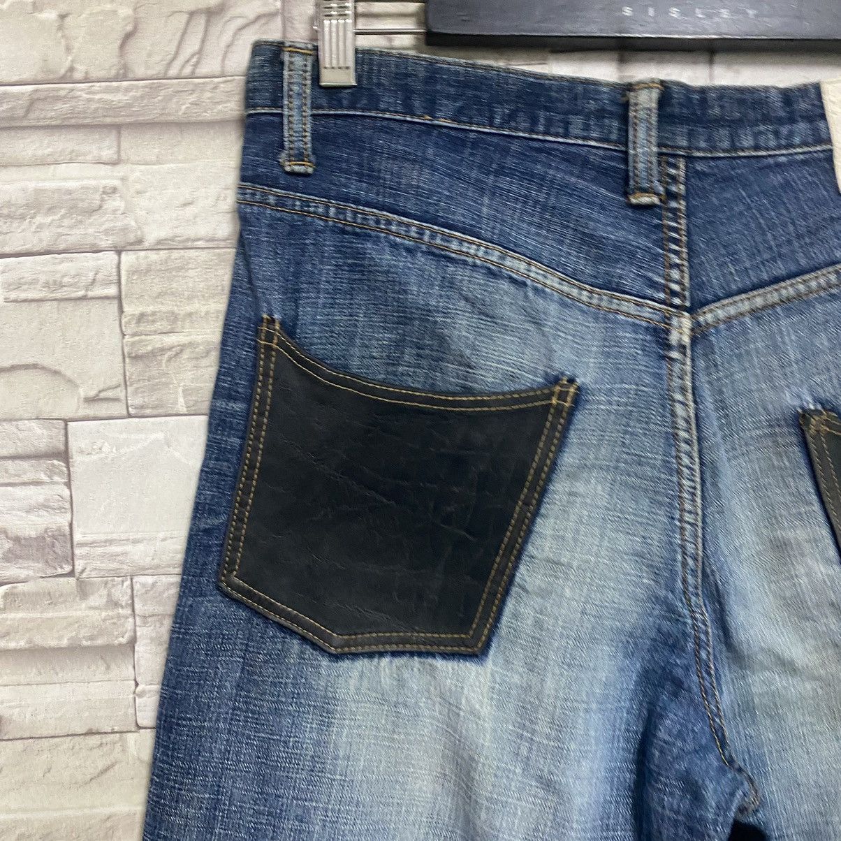 Japanese Brand Japanese Brand PLOTGATE Leather Pocket Denim Jeans Size US 33 - 12 Thumbnail