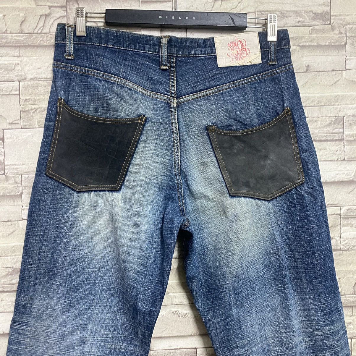 Japanese Brand Japanese Brand PLOTGATE Leather Pocket Denim Jeans Size US 33 - 11 Thumbnail