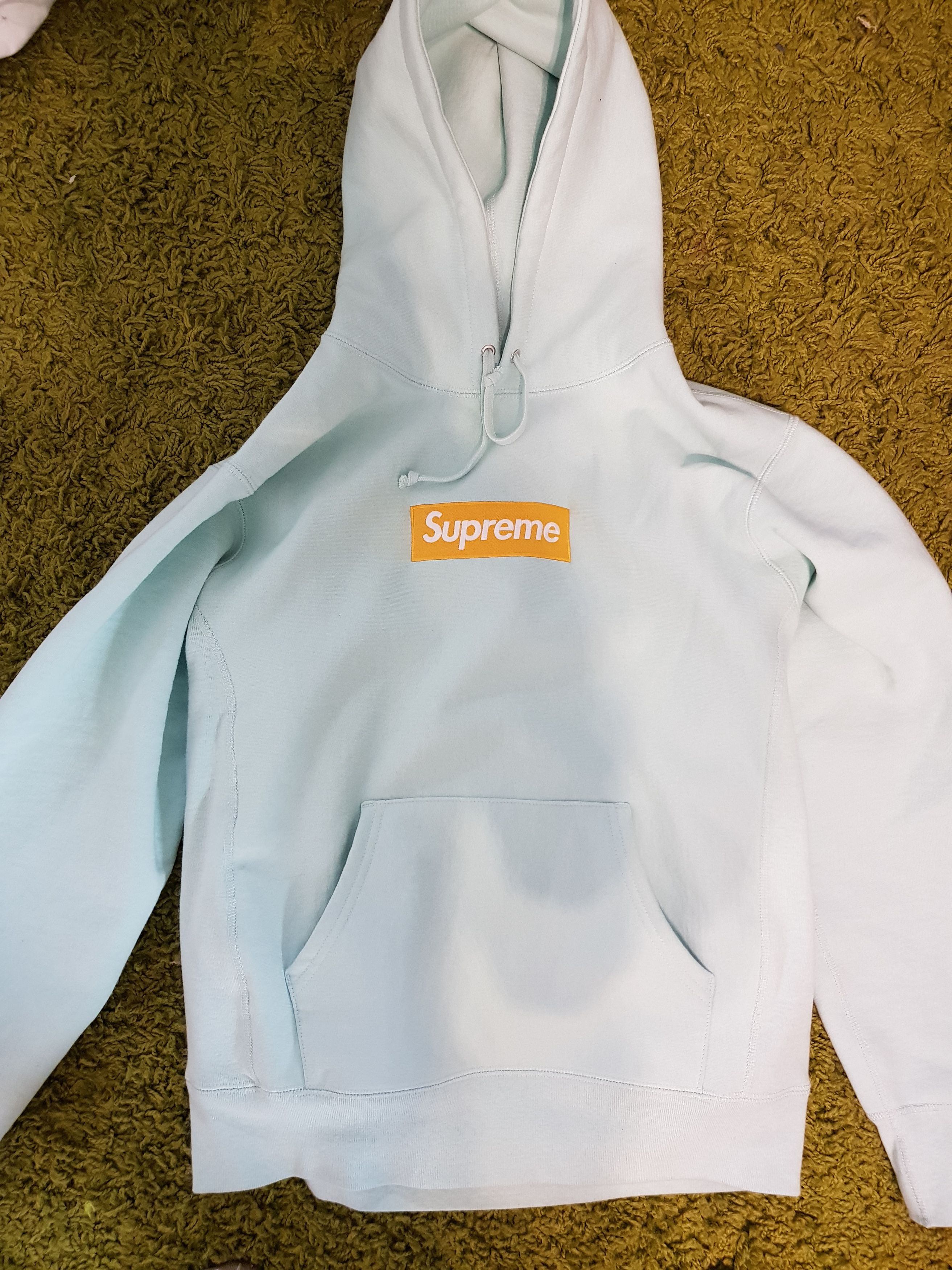 Supreme Supreme 2k18 Box Logo Hoodie Ice Blue Grailed